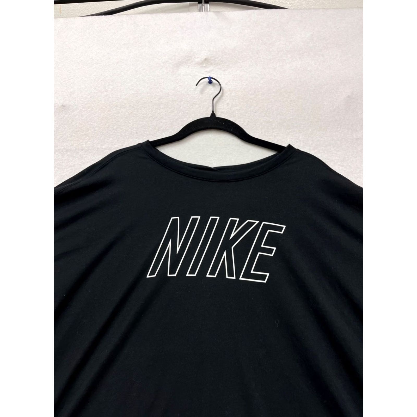 Nike Nike Dri-Fit T-Shirt Black/White Size 2X Mens, Crew Neck, Short Sleeve, Pullover, Activewear, Nike Dri-FIT, Solid, Machine Washable Size XXL / US 16-18 / IT 52-54 - 6 Thumbnail
