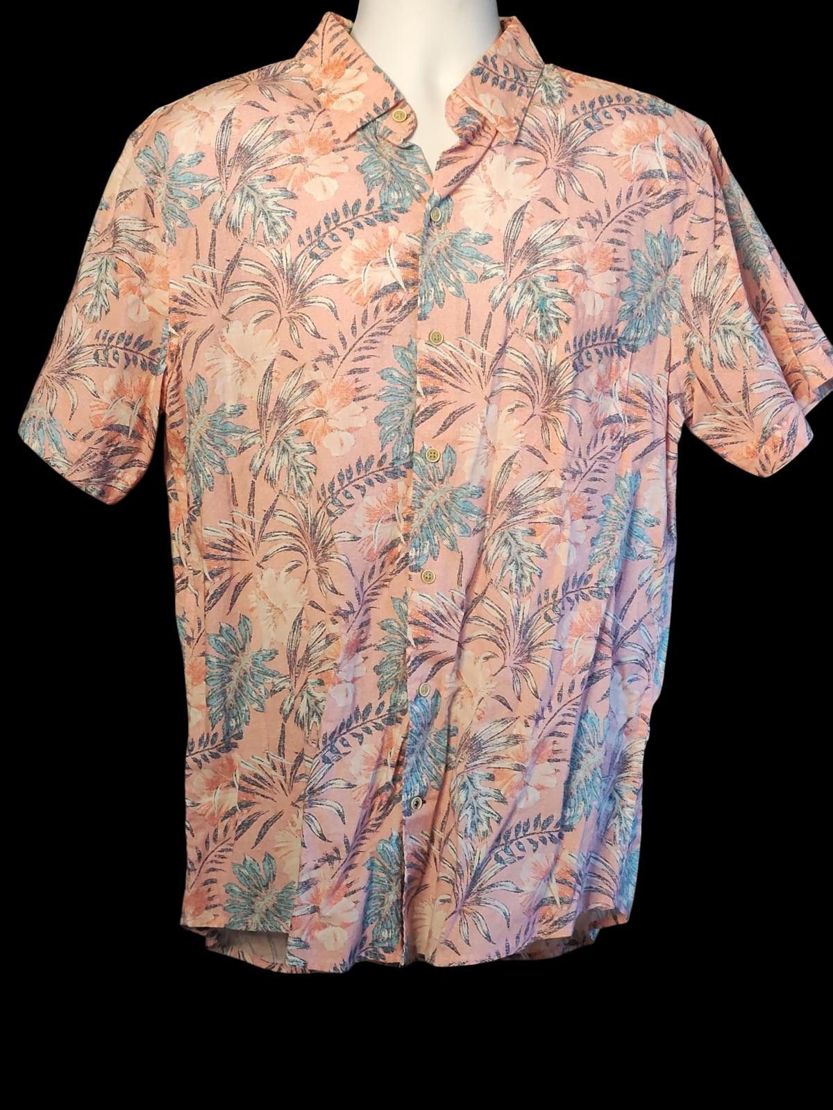 Izod IZOD Men's Casual Short Sleeve Tropical Print Shirt Size US XL / EU 56 / 4 - 3 Thumbnail