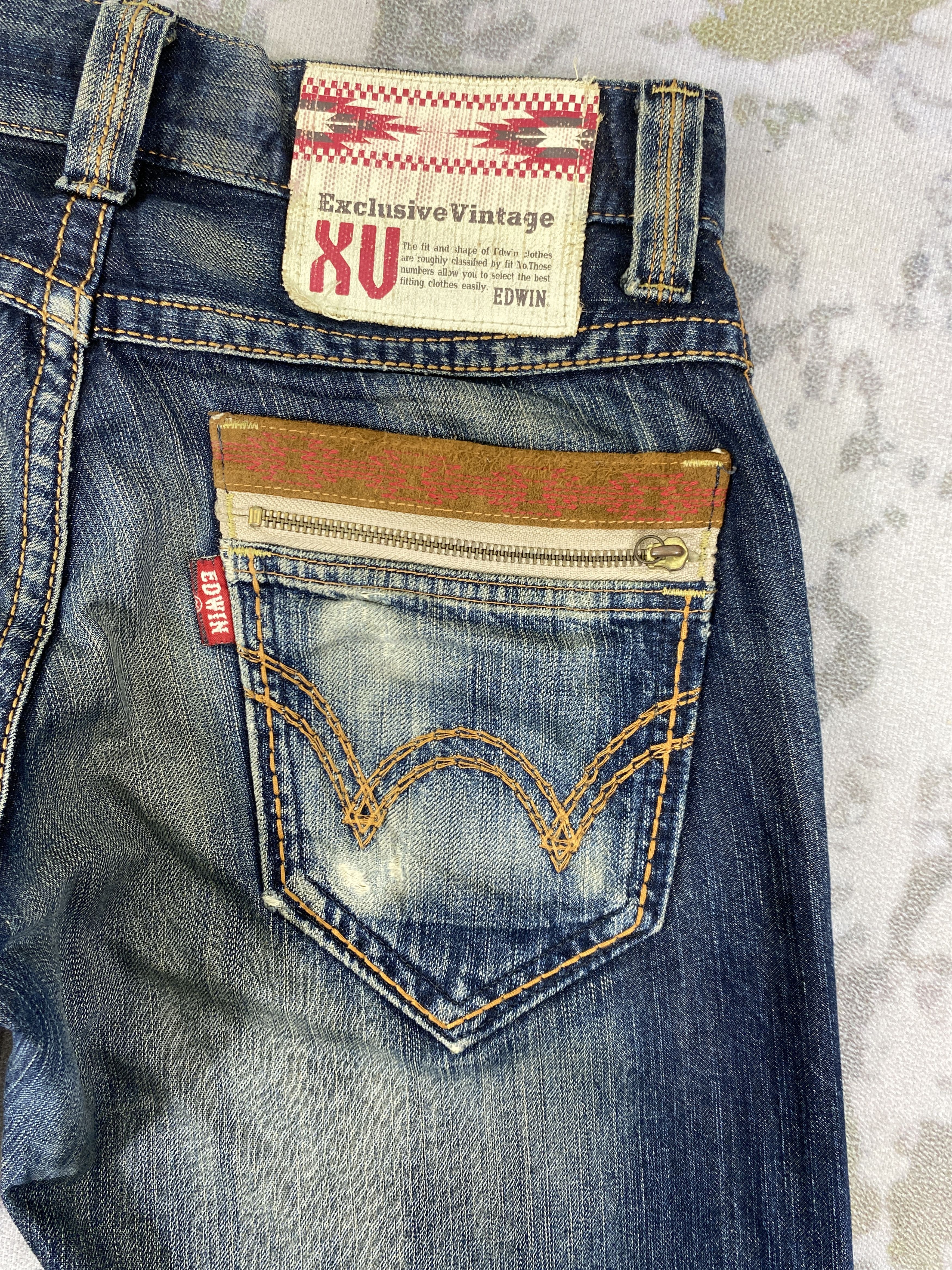 If Six Was Nine Faded Blue Vintage Edwin xv Jeans 31x29.5 - JN3053 Size US 31 - 12 Thumbnail