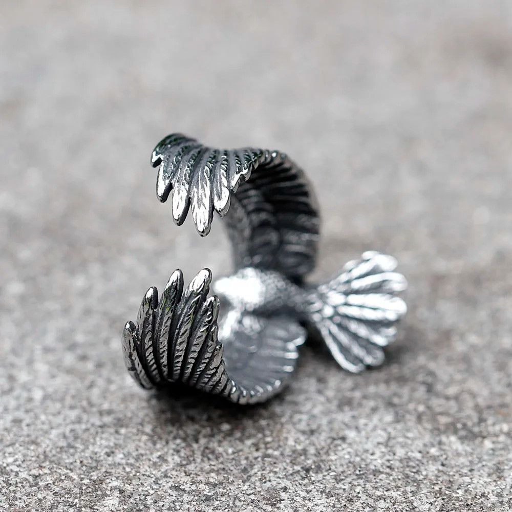 Jewelry Flying Eagle Ring Streetwear Jewelry Fashion Gift Size ONE SIZE - 5 Thumbnail