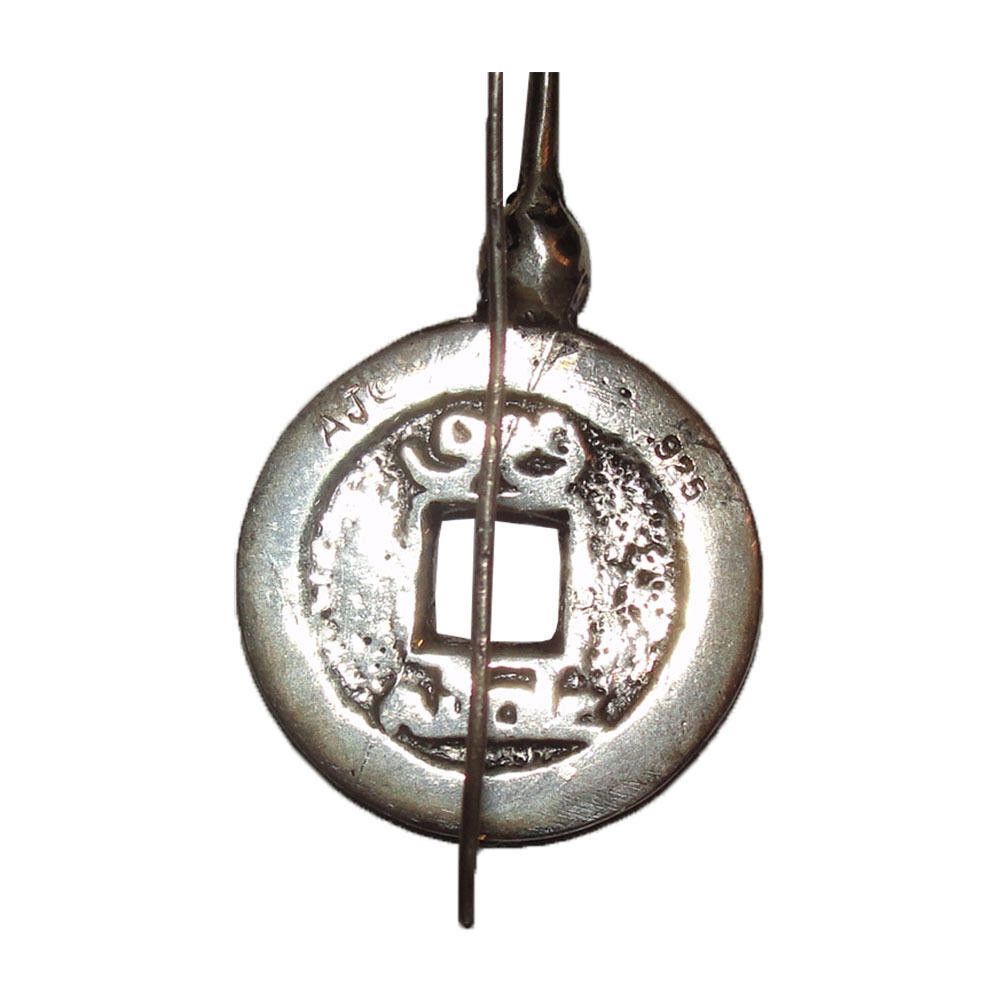 Handmade Chinese Inspired Sterling Silver Coin Earrings Alberto Juan Size ONE SIZE - 6 Thumbnail