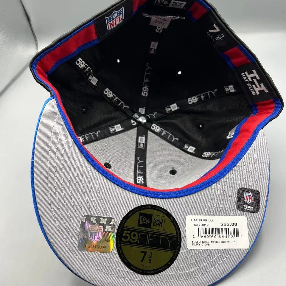 New Era Buffalo Bills Hat Men 7 3/8 59Fifty New Era NFL Fitted Cap Size ONE SIZE - 6 Thumbnail