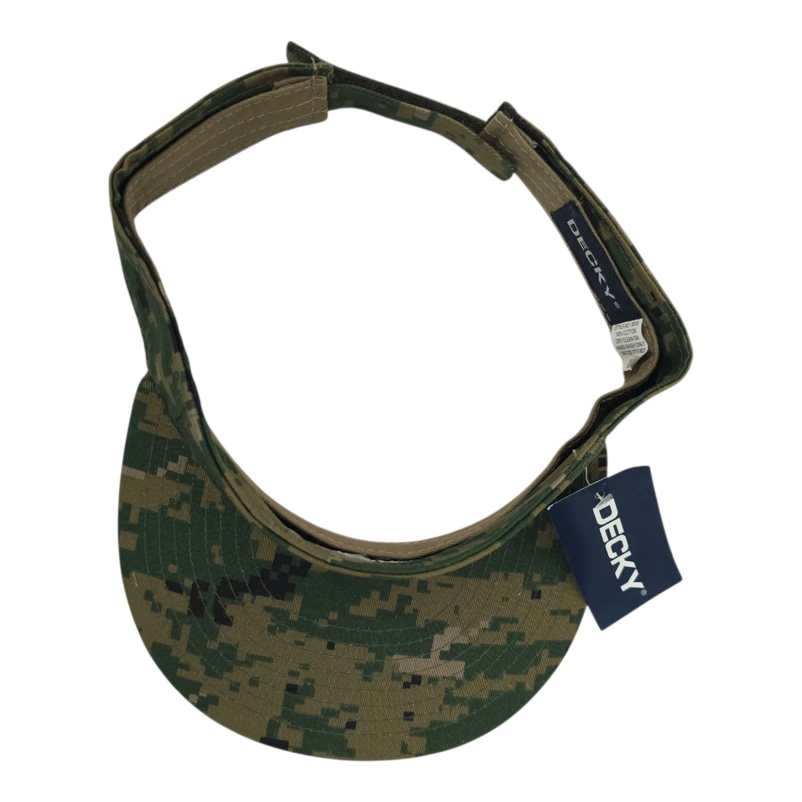 Decky BG Camo Visor Decky Adjustable Strapback Cap Hunting Hat Size ONE SIZE - 6 Thumbnail