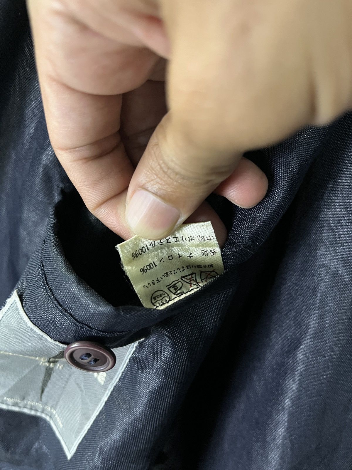 Issey Miyake × Vintage Vintage 80s Issey Miyake Men Long Coat Brush Label Size US M / EU 48-50 / 2 - 10 Thumbnail