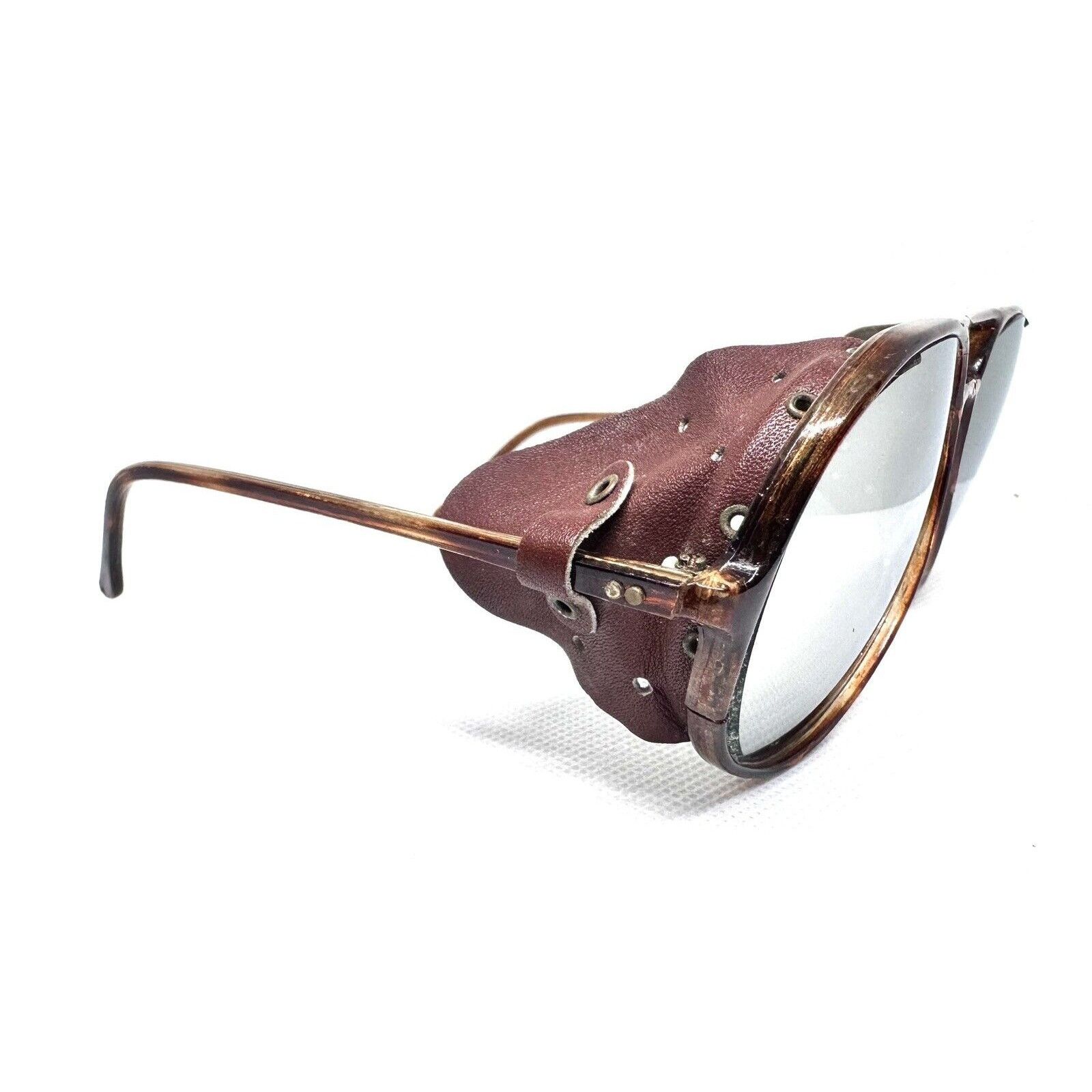 Other VINTAGE! I SKI SUNGLASSES JAPAN MIRRORED WITH LEATHER SHELDS Size ONE SIZE - 13 Thumbnail