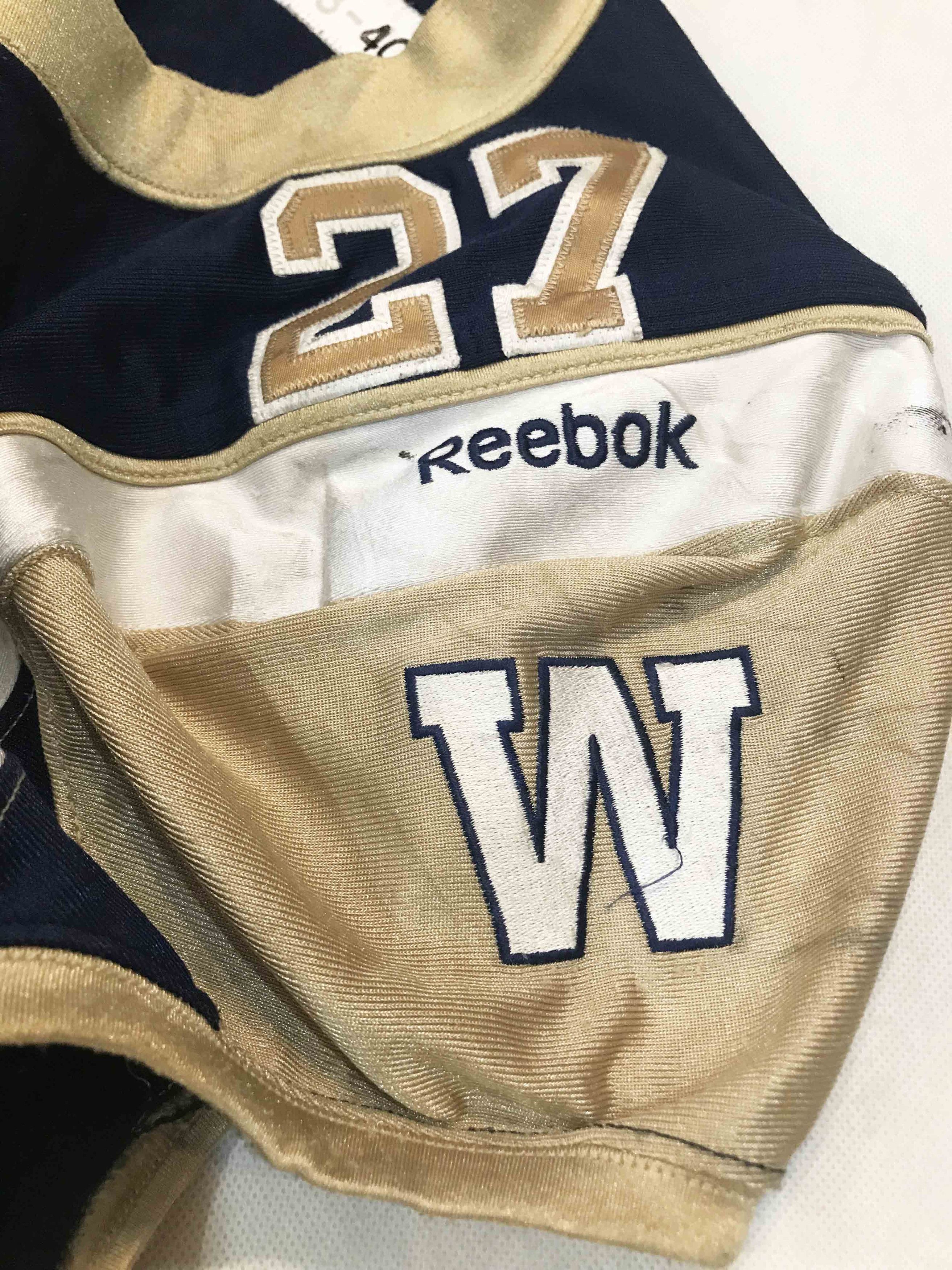 Reebok Reebok 2013 CFL Winnipeg Blue Bombers SHERMAN #27 Jersey Size US M / EU 48-50 / 2 - 7 Thumbnail