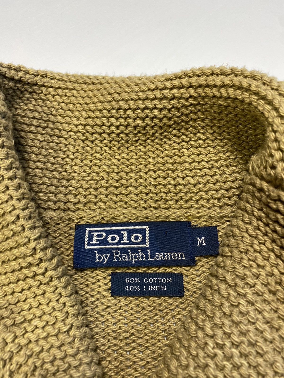 Ralph Lauren RARE! Polo Ralph Lauren Linen Shawl Cable Knit Cardigan Size US M / EU 48-50 / 2 - 8 Thumbnail
