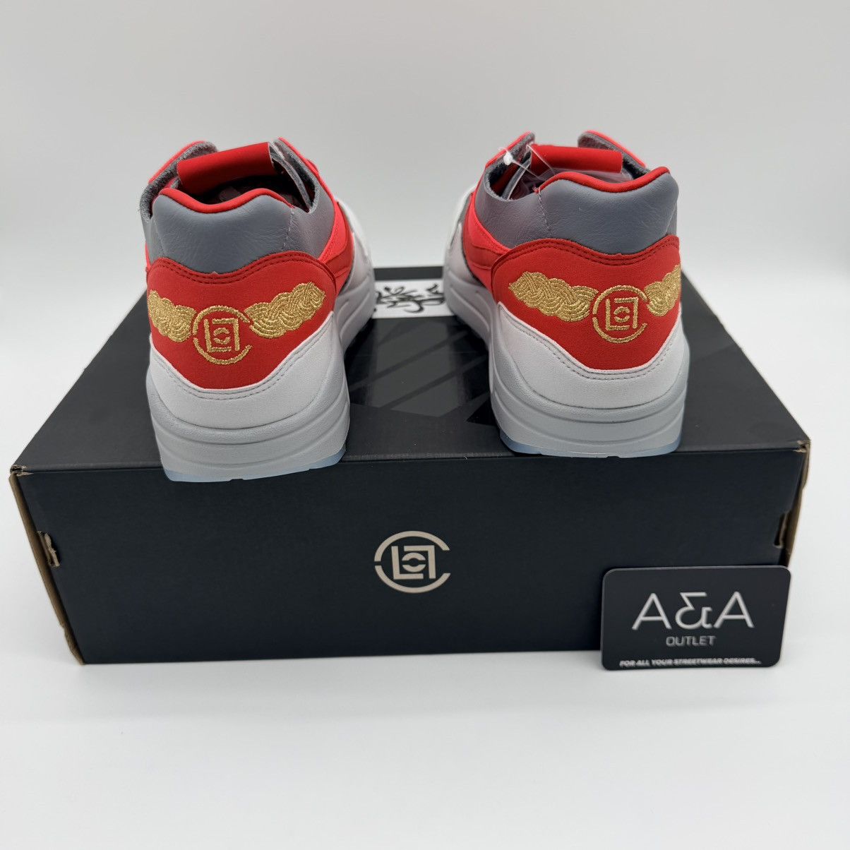CLOT × Nike Nike Air Max 1 CLOT Kiss of Death Solar Red US 9.5 Brand New Size US 9.5 / EU 42-43 - 4 Thumbnail
