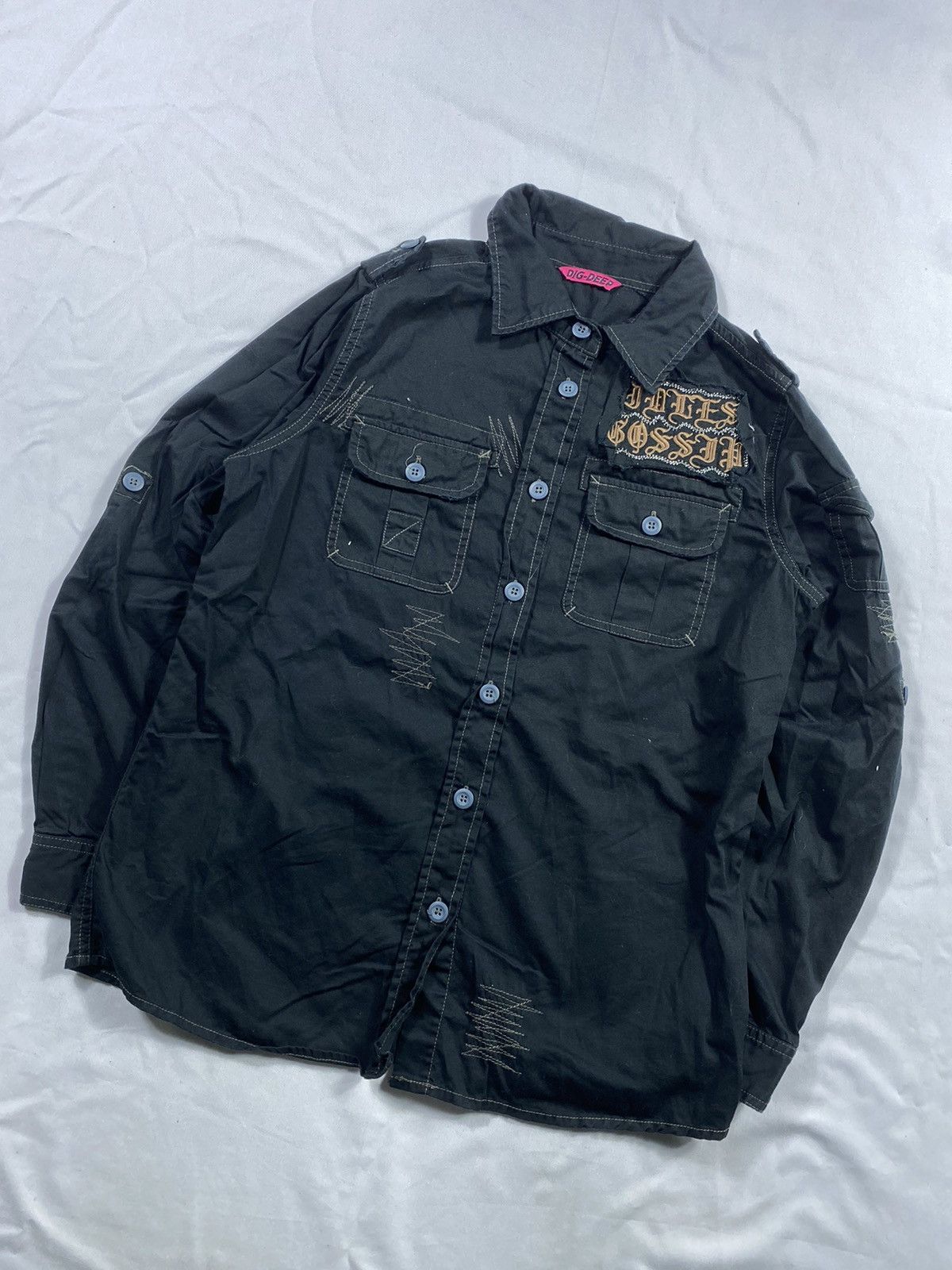 Dig Deep Japanese Dig-Deep gothic skull Button Ups Longsleeve Size US M / EU 48-50 / 2 - 4 Thumbnail