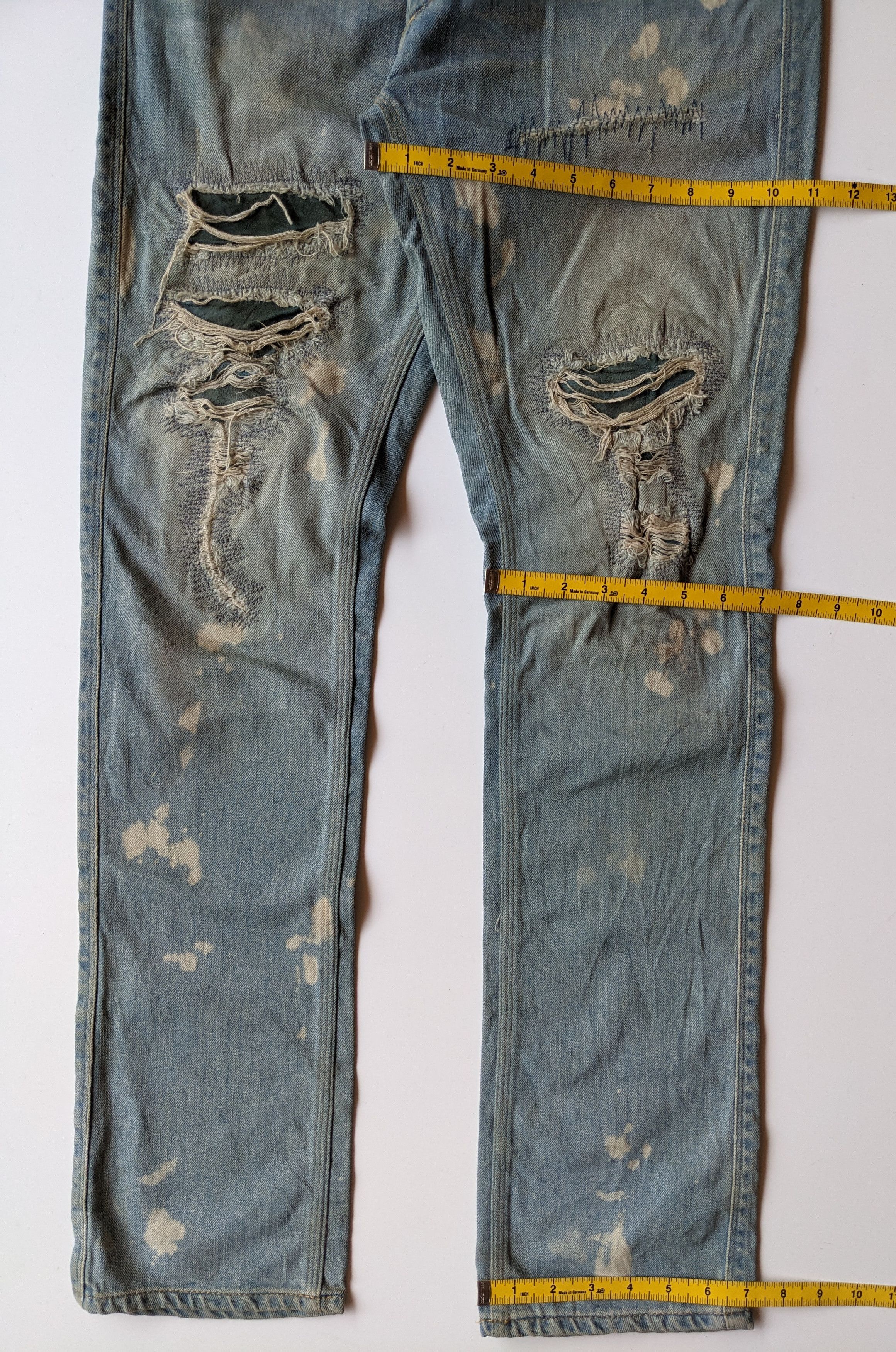 If Six Was Nine × Japanese Brand Acanthus ripped destroy straight jeans Size US 33 - 11 Thumbnail