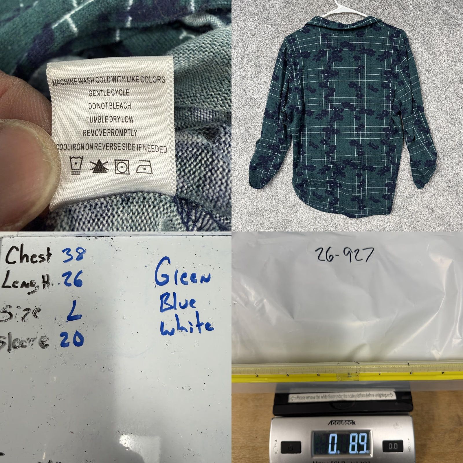 Vintage VINTAGE Y2K Flannel Tie Front Shirt L Plaid Green Women's Button-Up 3/4 Sleeve Casual Fall Winter Size L / US 10 / IT 46 - 8 Thumbnail