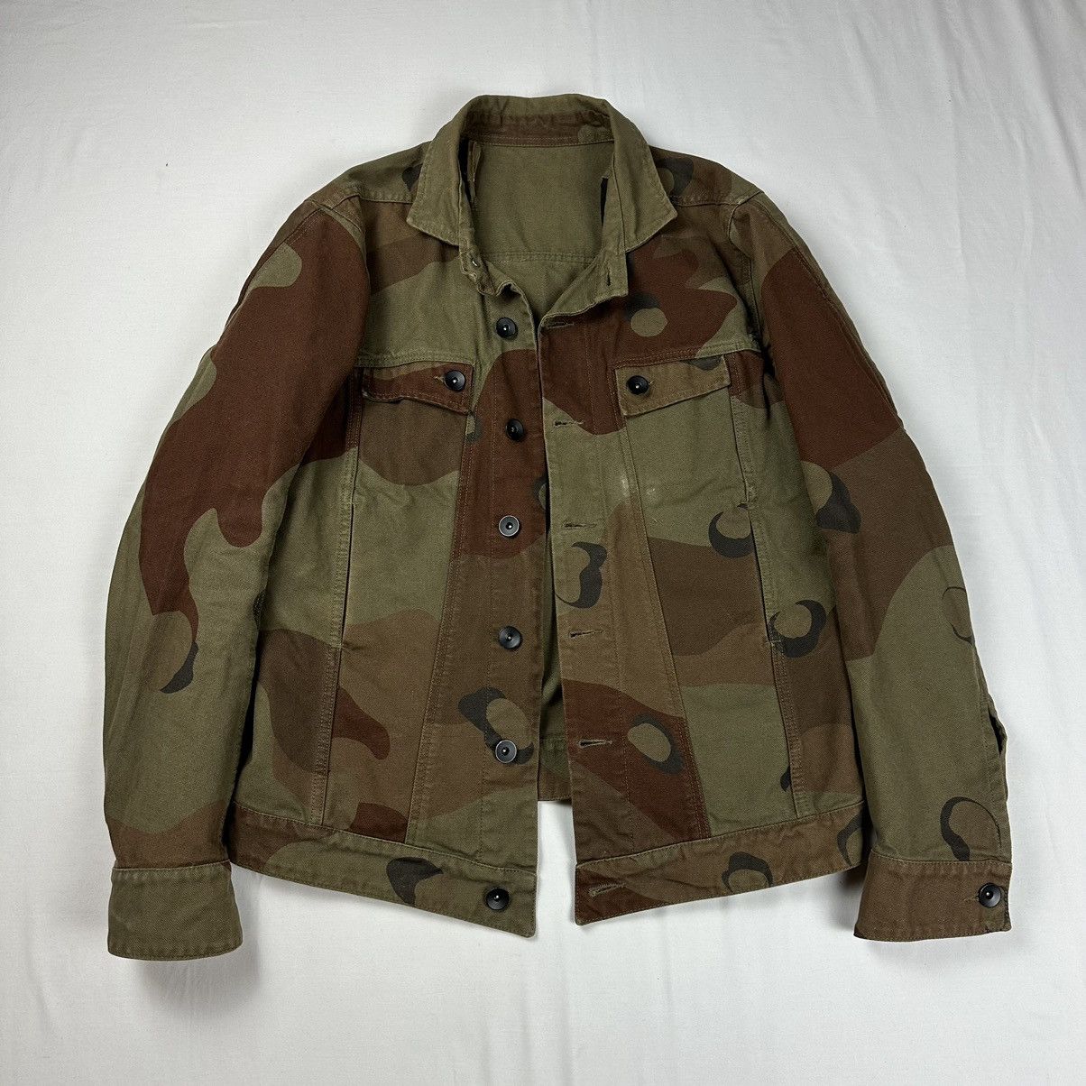 Boris Bidjan Saberi 11 By Boris Bidjan Saberi Camo Denim Jacket Size US L / EU 52-54 / 3 - 1 Thumbnail