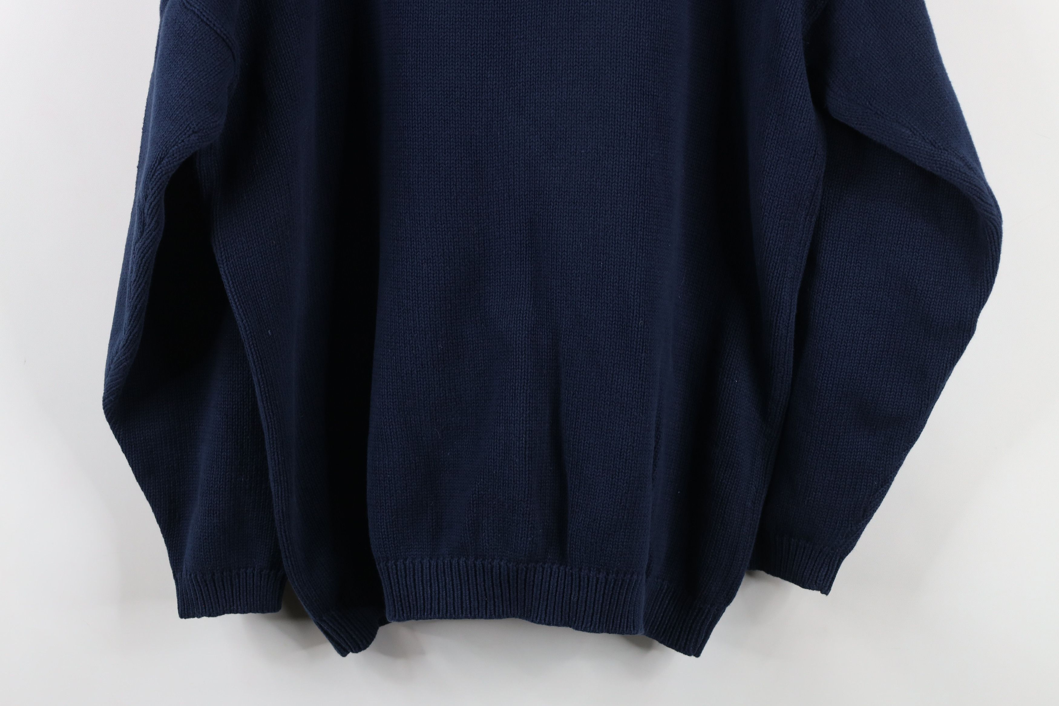 Vintage Vintage 90s Streetwear Cotton Knit Cardigan Sweater Blue Size L / US 10 / IT 46 - 10 Thumbnail