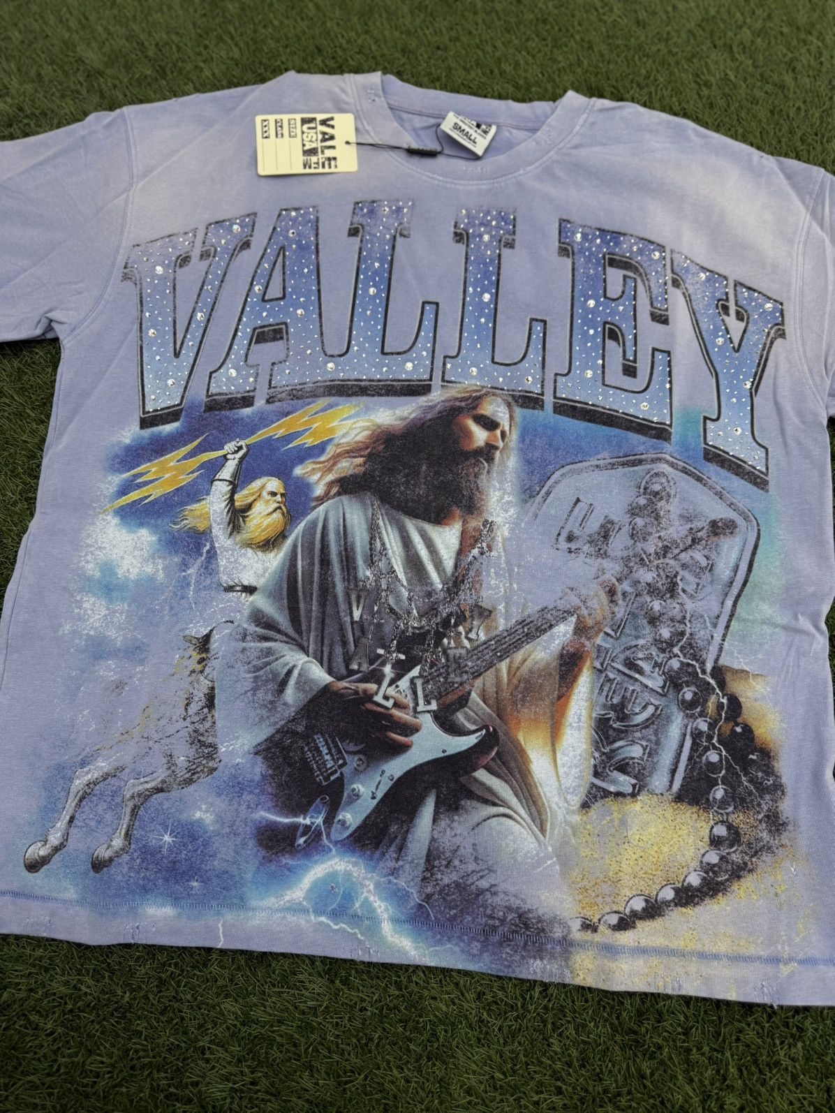 Vale Valley Dreams Holy Metal Bling Tee Size Small (NEW) Size US S / EU 44-46 / 1 - 4 Thumbnail