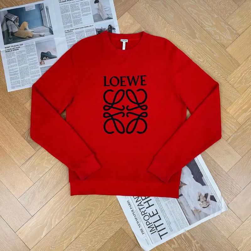 Loewe LOEWE Red Women's Sweatshirt with Logo Design 0089 Size M / US 6-8 / IT 42-44 - 1 Thumbnail
