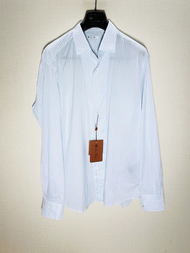 Loro Piana LORO PIANA Summer island cotton blue checkered shirt Size US XL / EU 56 / 4 - 4 Thumbnail
