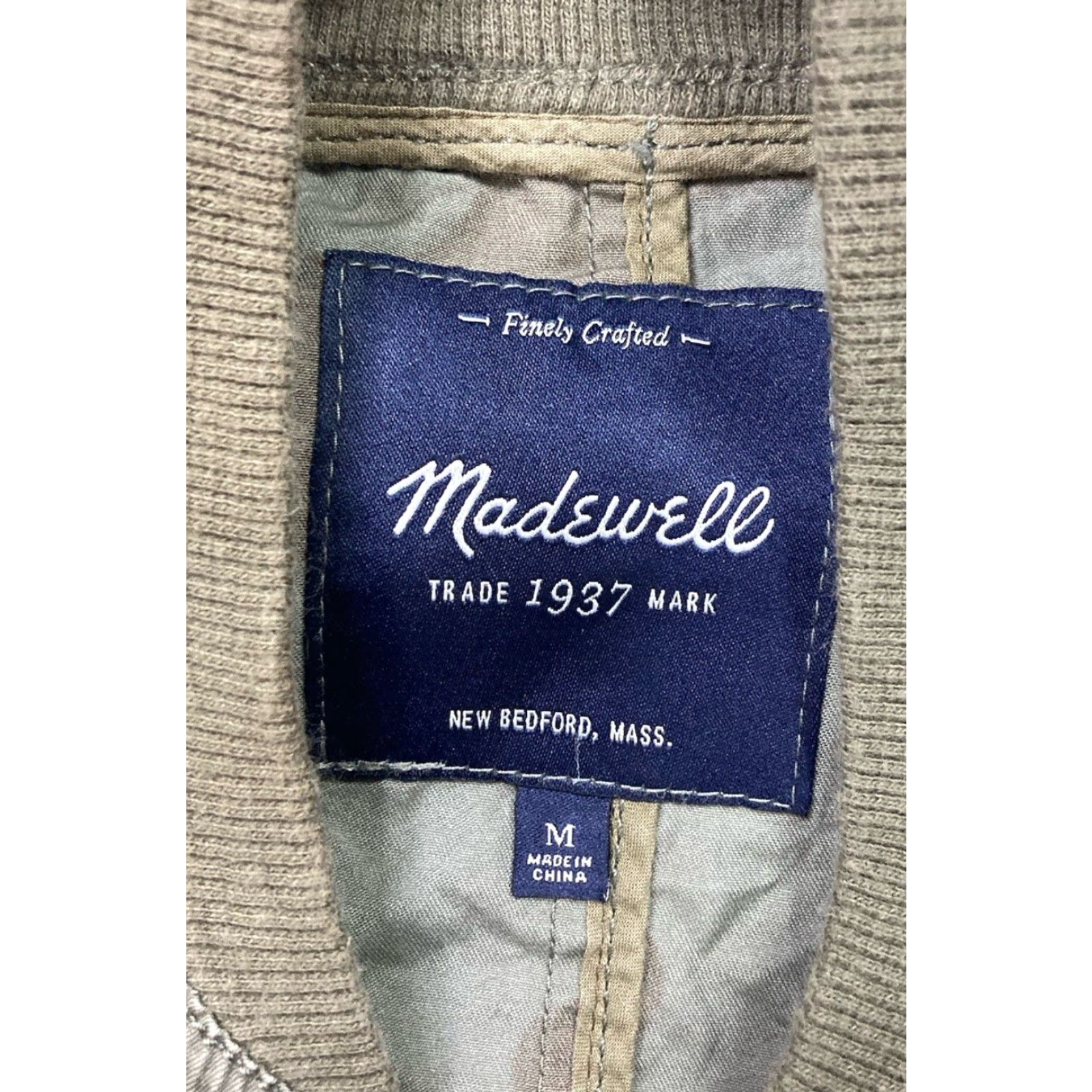 Madewell Madewell Jacket Women Medium Green Multicolor Camo Bomber Leather? (Note: original uses Cotton) Size M / US 6-8 / IT 42-44 - 4 Thumbnail
