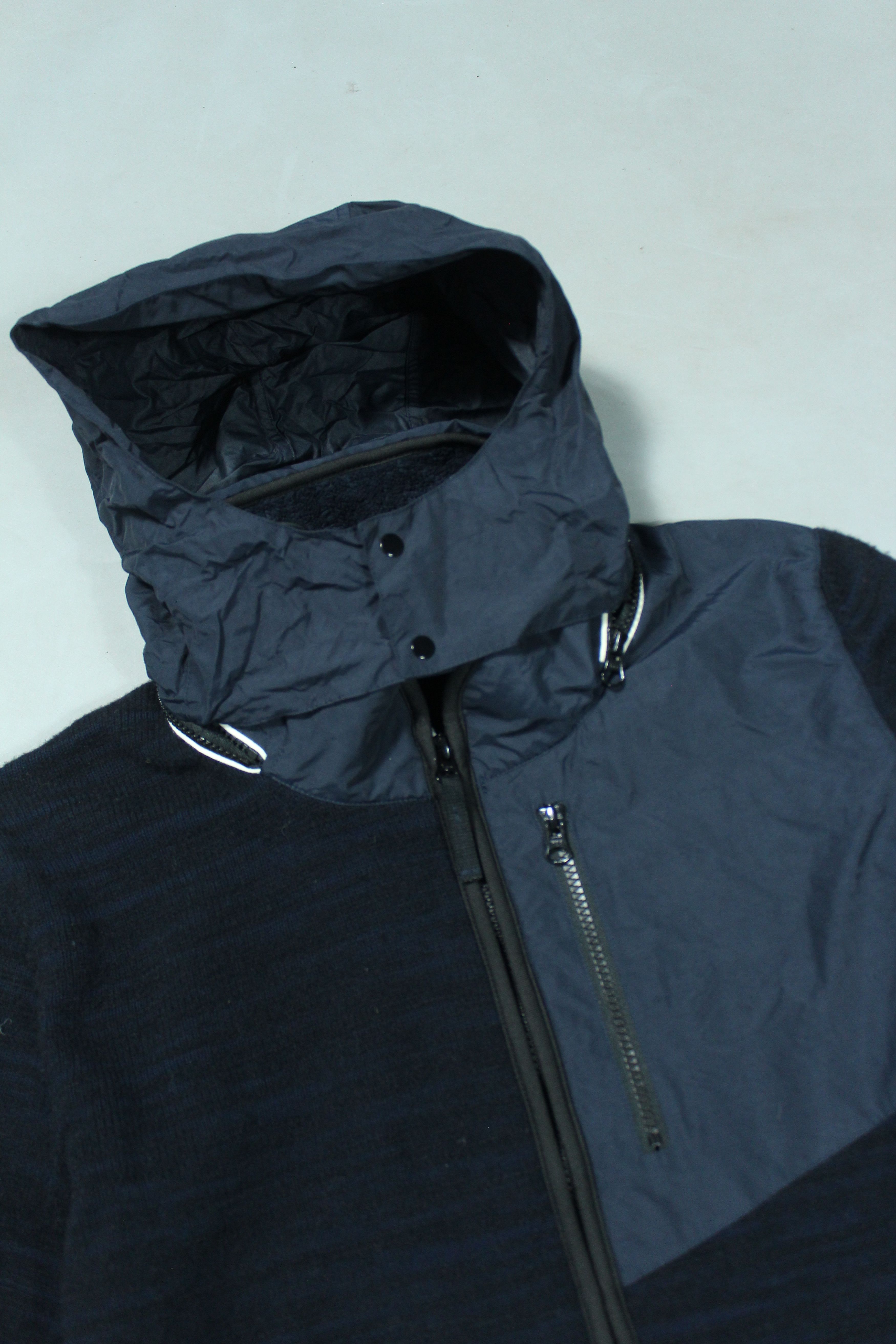 Stone Island ⛰️ STONE ISLAND KNIT ZIP HOODED WOOL JACKET NYLON METAL XL Size US XL / EU 56 / 4 - 6 Thumbnail