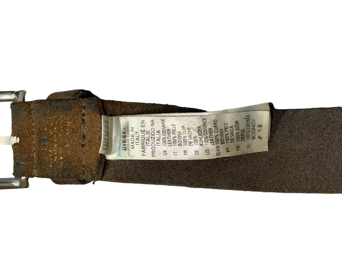 Diesel × If Six Was Nine Vintage Diesel Suede Brown Leather Belt Size ONE SIZE - 8 Thumbnail