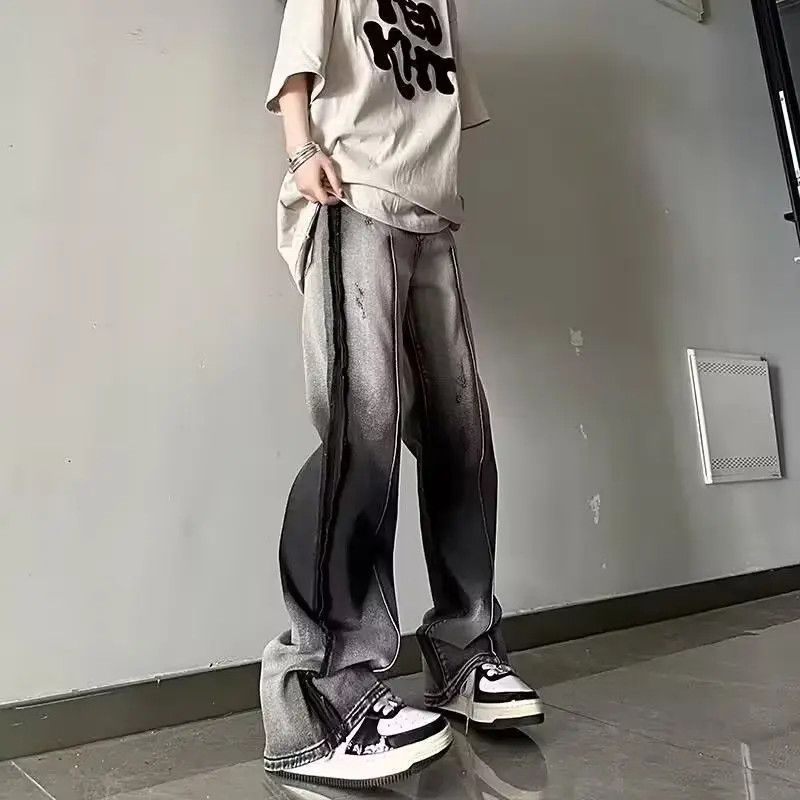 Japanese Brand × Jean Retro loose straight leg high street jeans Size US 32 / EU 48 - 1 Thumbnail