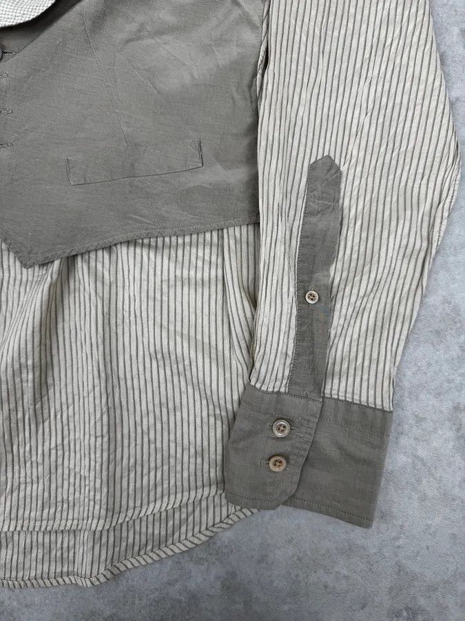 Kenzo 1990s Kenzo Beige & Light Green Patchwork Vest Shirt Size US S / EU 44-46 / 1 - 8 Thumbnail
