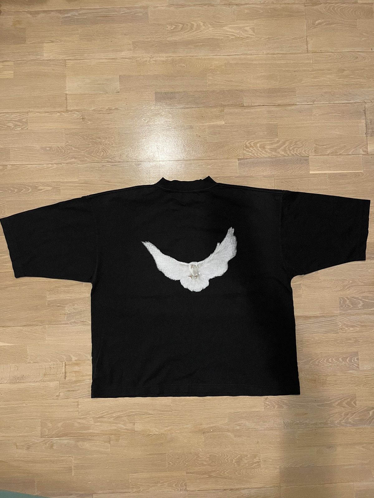 Pre-owned Balenciaga X Gap Yeezy Gap Balenciaga 3/4 Sleeve Dove T-shirt In Black