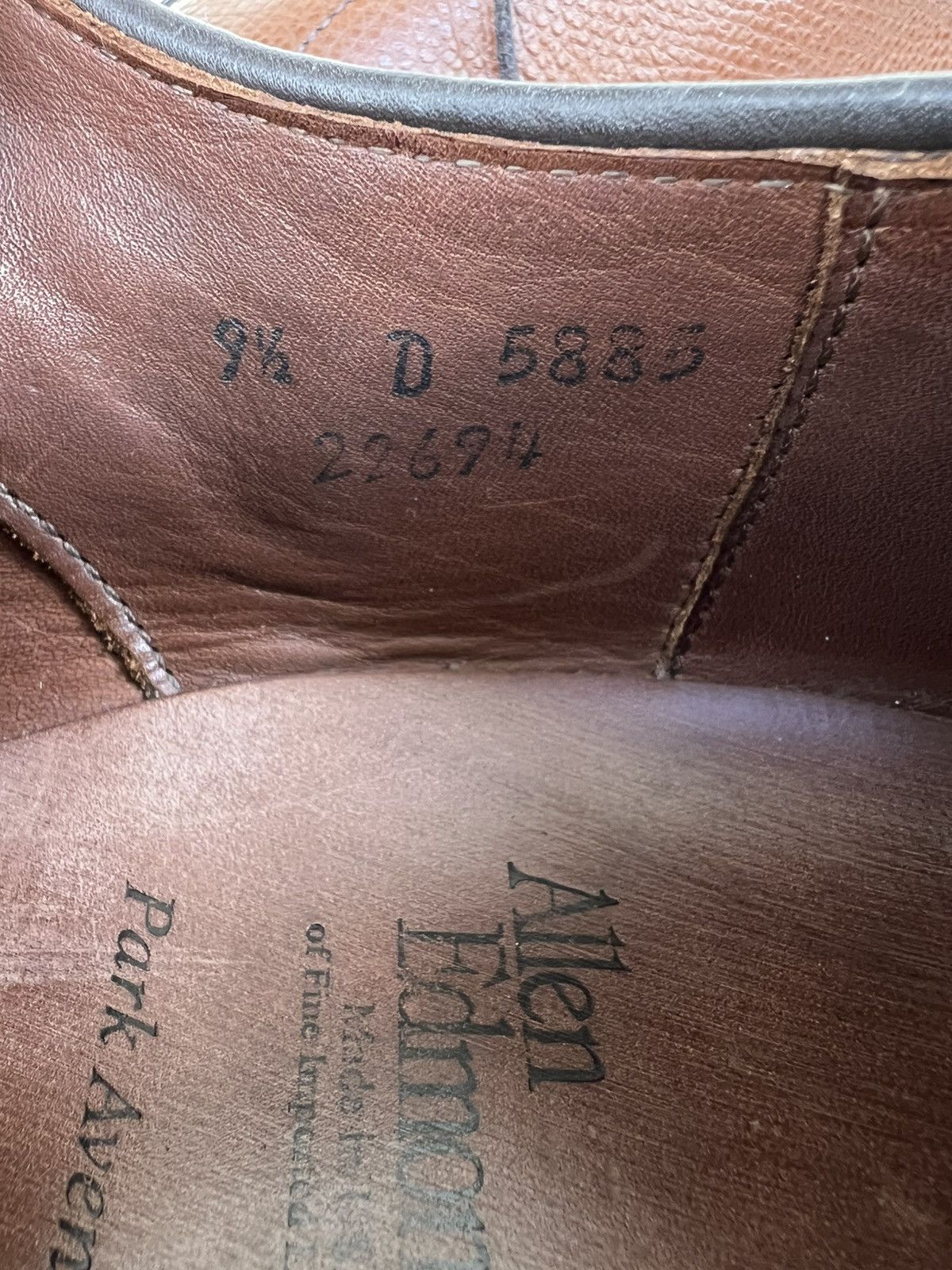 Allen Edmonds Allen Edmonds Park Avenue Brown Pebbled Leather Oxford Shoes Size US 9.5 / EU 42-43 - 19 Thumbnail
