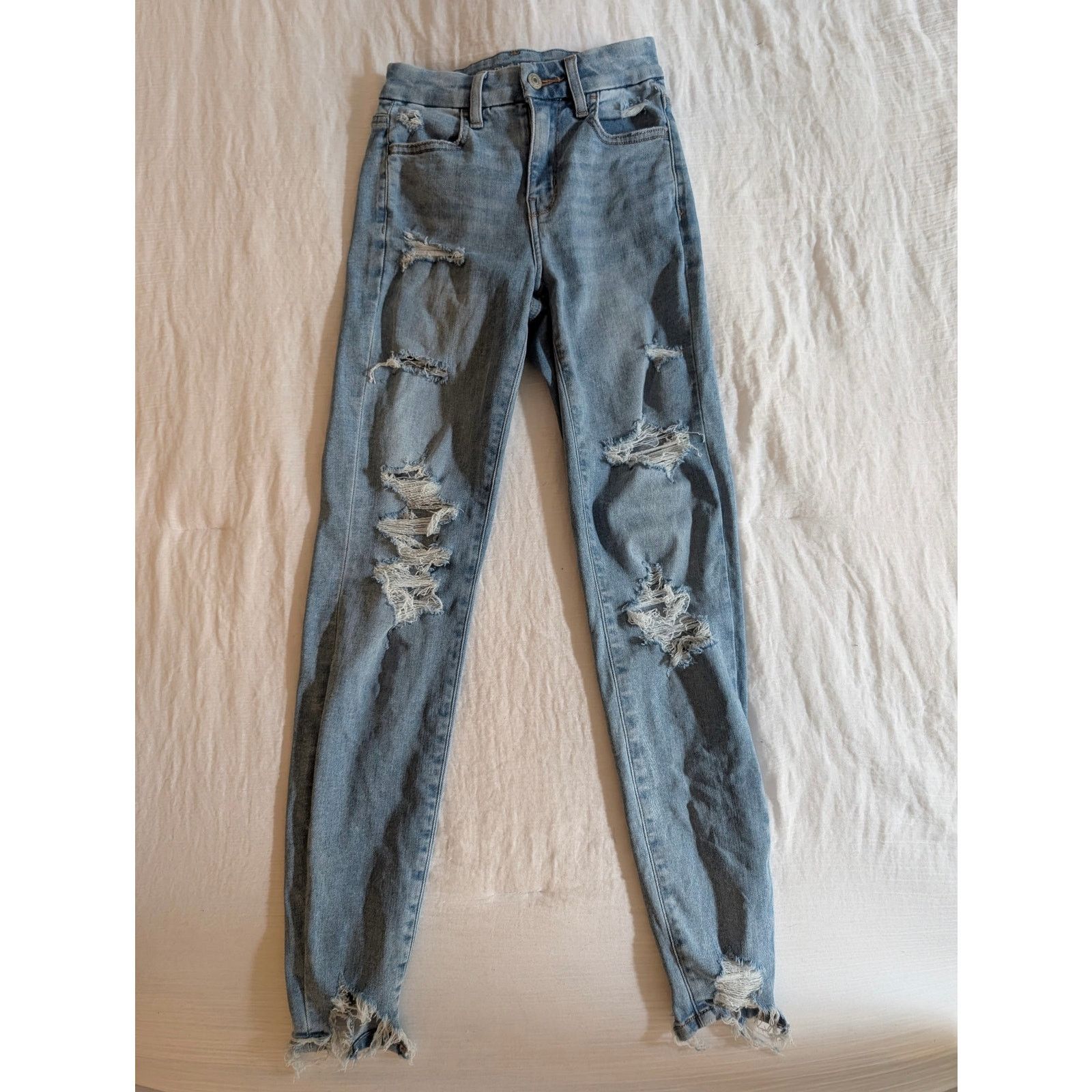 American Eagle Outfitters American Eagle Next Level Stretch Ripped Jeans – Women’s XS Size 24" / US 00 / IT 34 - 1 Thumbnail