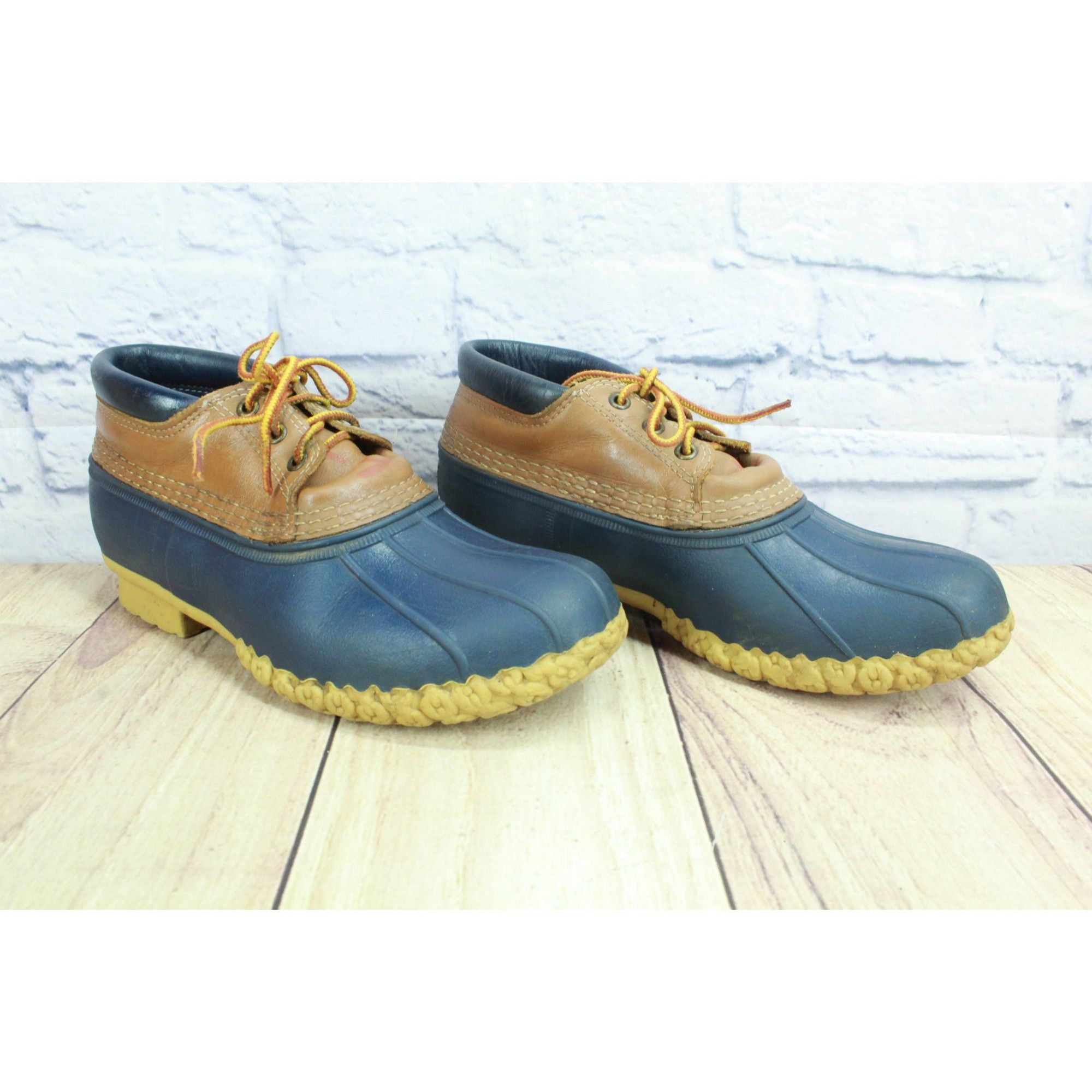 L.L. Bean LL Bean Women’s Blue Rubber Ankle Duck Boots Size US 9 / IT 39 - 3 Thumbnail