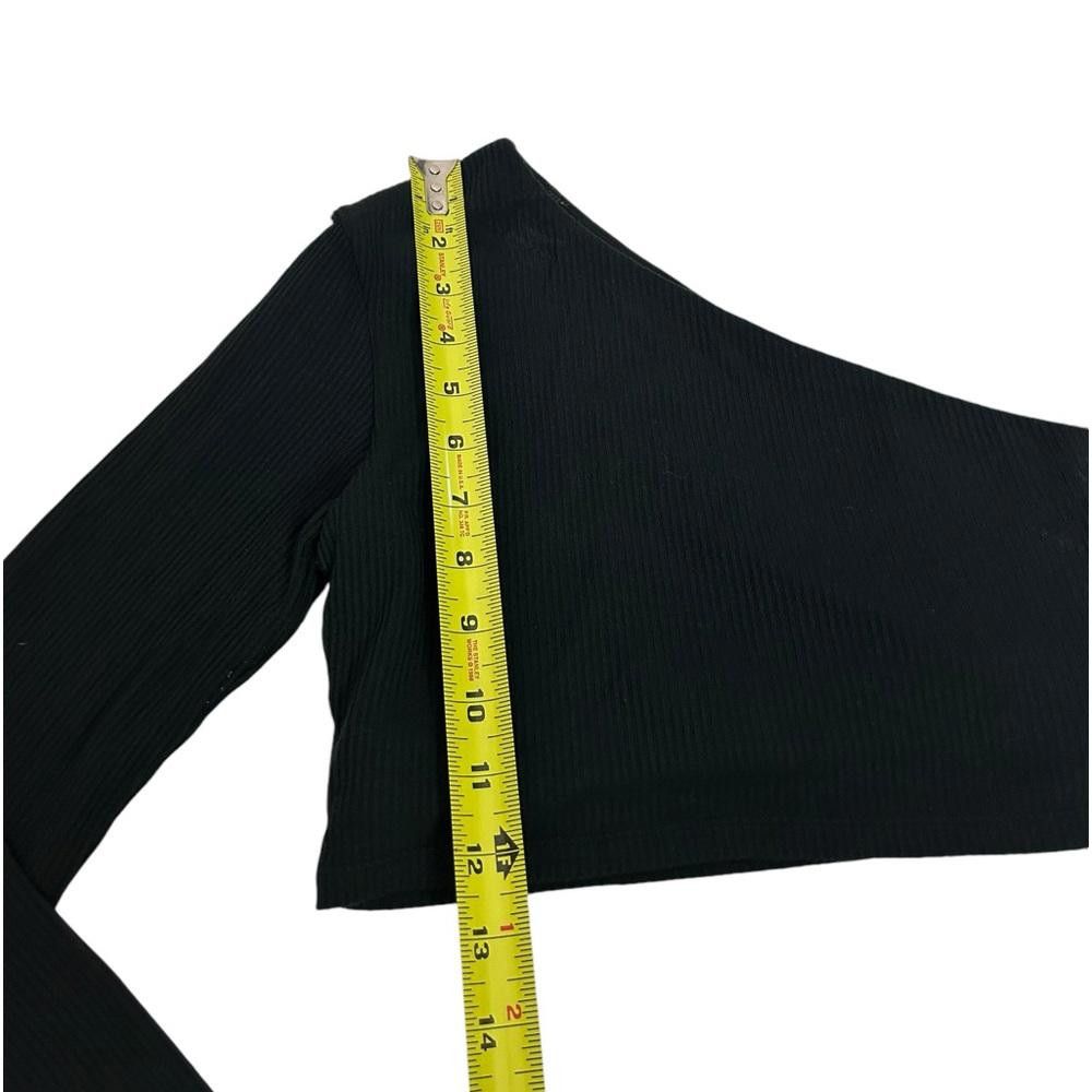 Designer ALO Yoga l Body Wave Black One Shoulder Ribbed Crop Medium Size M / US 6-8 / IT 42-44 - 4 Thumbnail