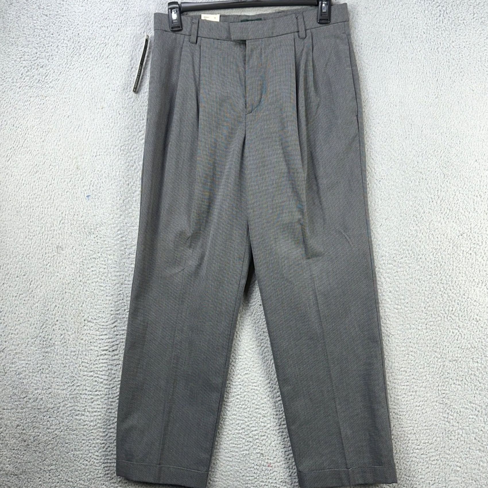 Dockers VINTAGE Dockers Recode Pants Dress Mens 33X30 Gray Pleated Micro Patterned NEW Size US 33 - 2 Thumbnail