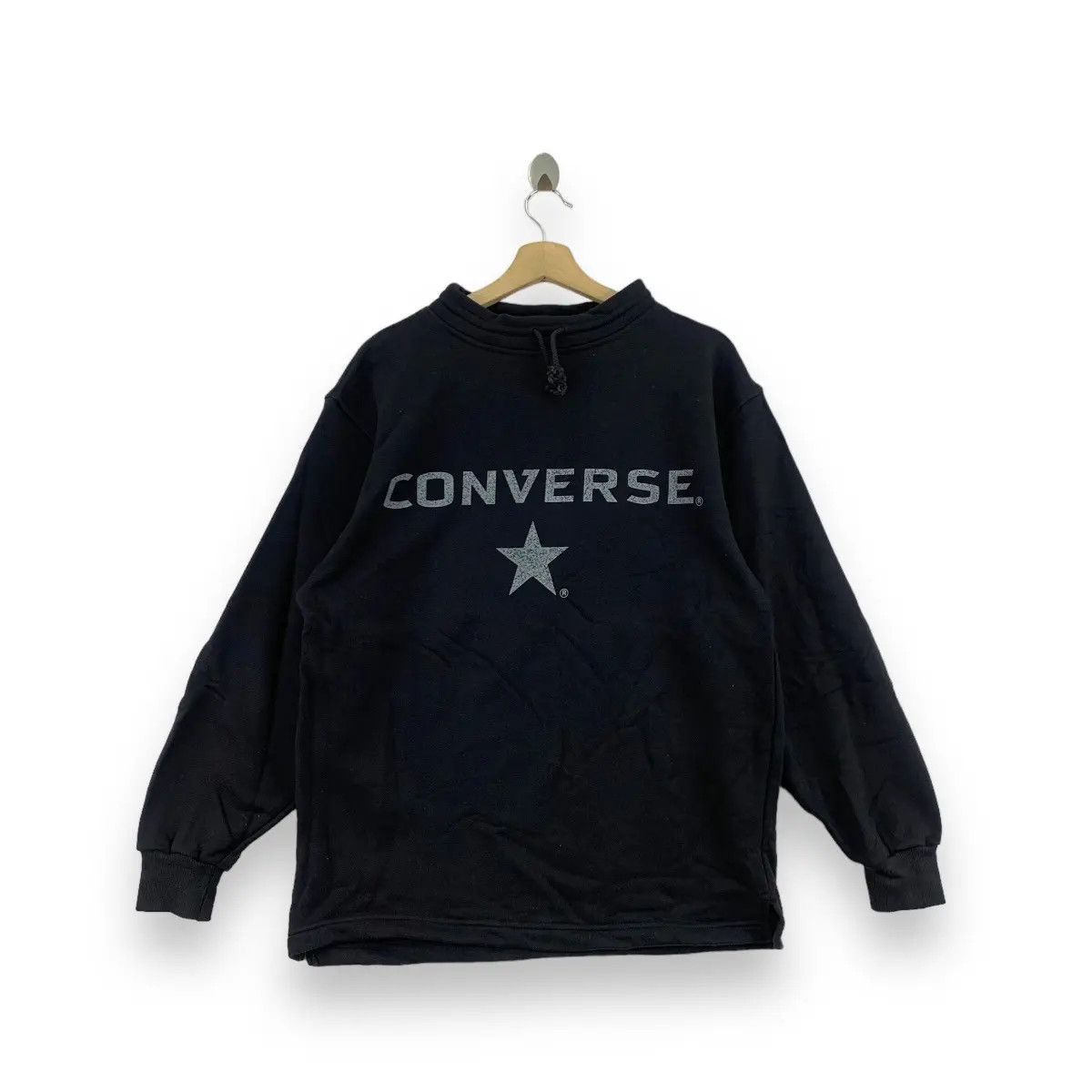 Converse Vintage CONVERSE ALL STAR Embossed Turtleneck Sweatshirt Size US M / EU 48-50 / 2 - 1 Thumbnail