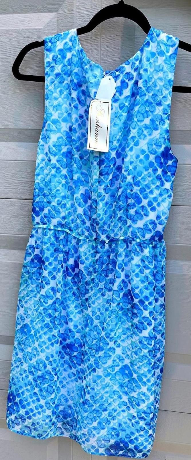 Designer Mishkaana Girls Blue Print Dress Size 10 - New With Tags Size L / US 10 / IT 46 - 2 Thumbnail