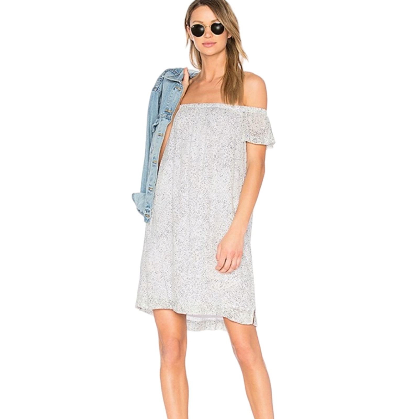 Bella Dahl Bella Dahl Off Shoulder Dress in Rain Storm from Revolve XS Size XS / US 0-2 / IT 36-38 - 1 Thumbnail