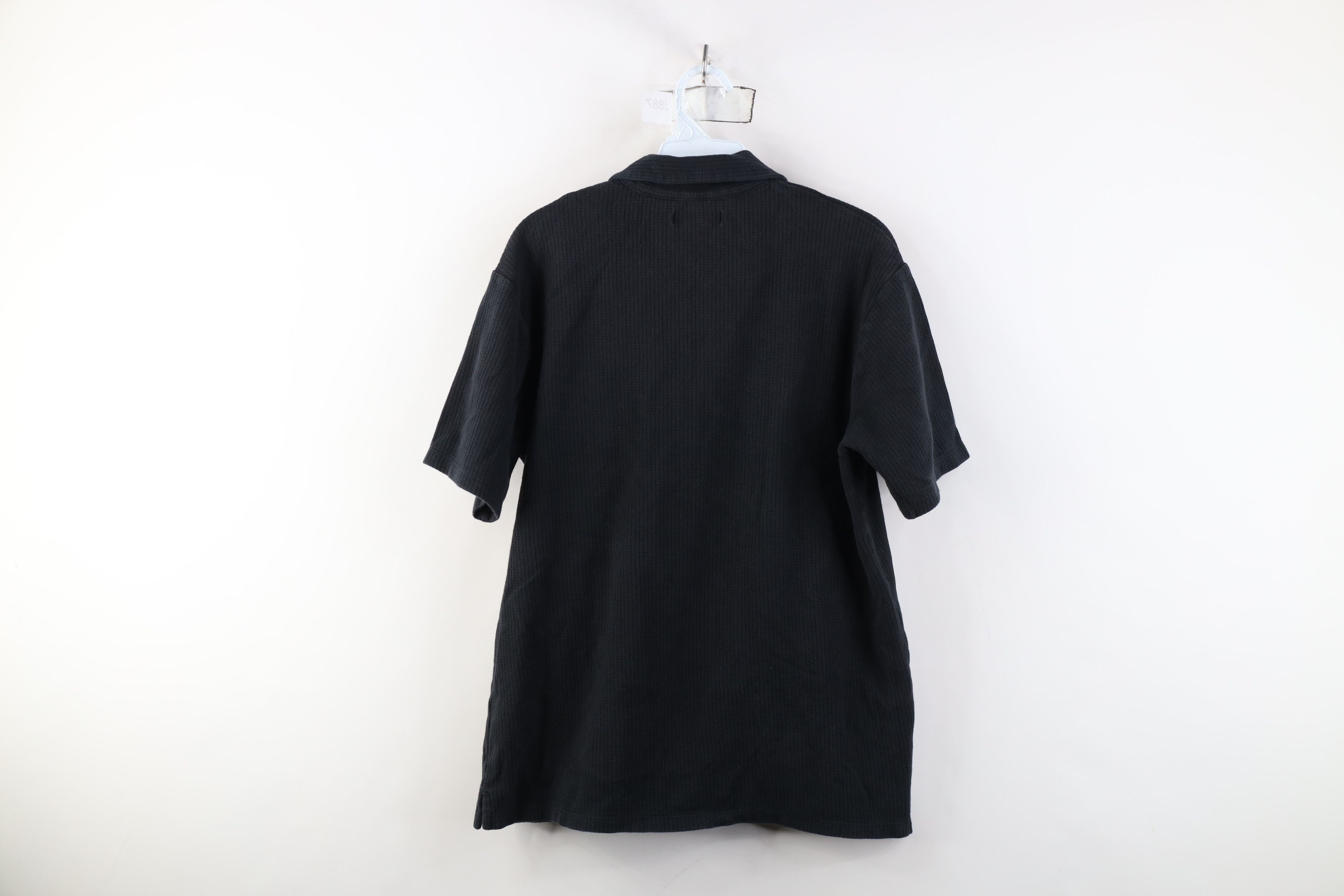 Vintage Vintage 90s Streetwear Knit Looped Collar Polo Black USA Size US M / EU 48-50 / 2 - 11 Thumbnail