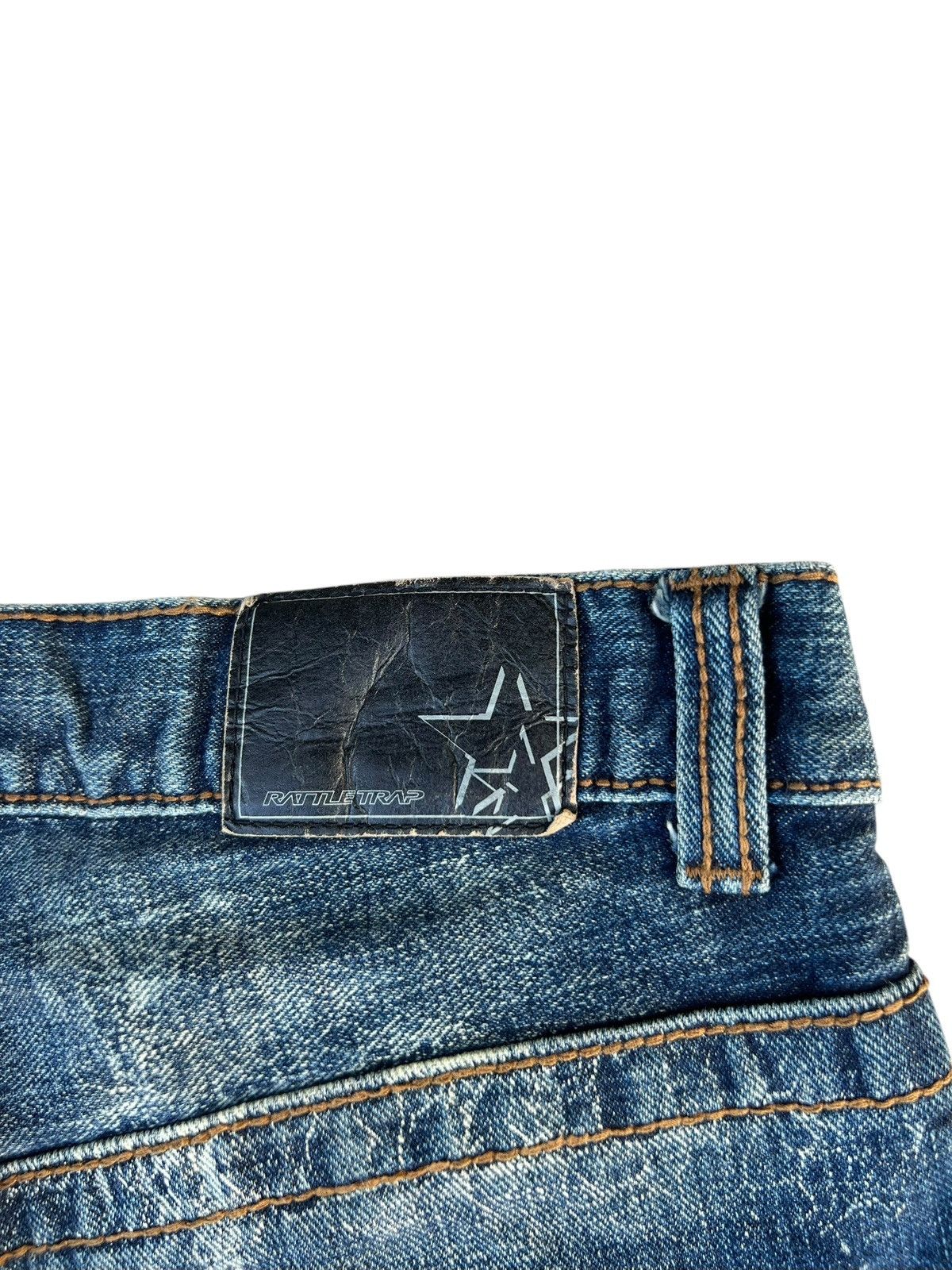 If Six Was Nine Mud Wash Rattle Trap Spider Wed Denim Bootcut Jeans Size US 31 - 19 Thumbnail