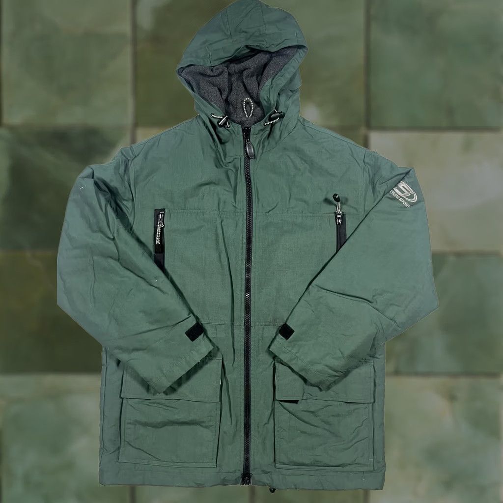 Vintage Structure Sport Jacket Mens Small Green Hooded Insulated Parka Outdoor Pockets Size US S / EU 44-46 / 1 - 1 Thumbnail