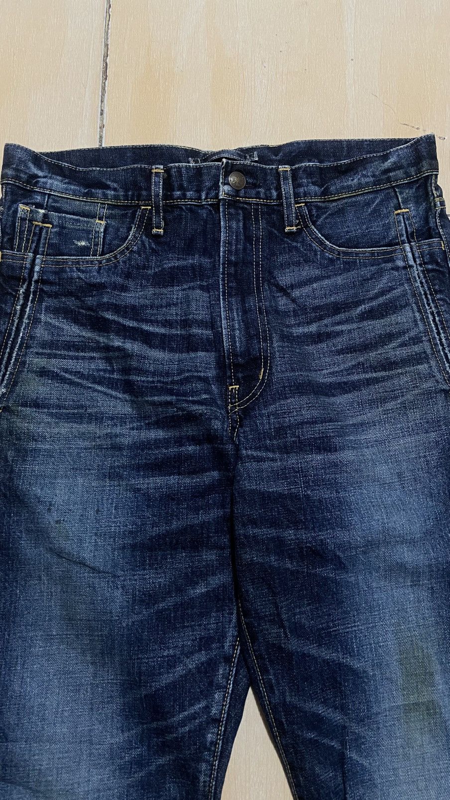 Maison MIHARA YASUHIRO Selvedge Distressed Faded Blue Wash Mihara Yasuhiro Jeans Size US 31 - 4 Thumbnail