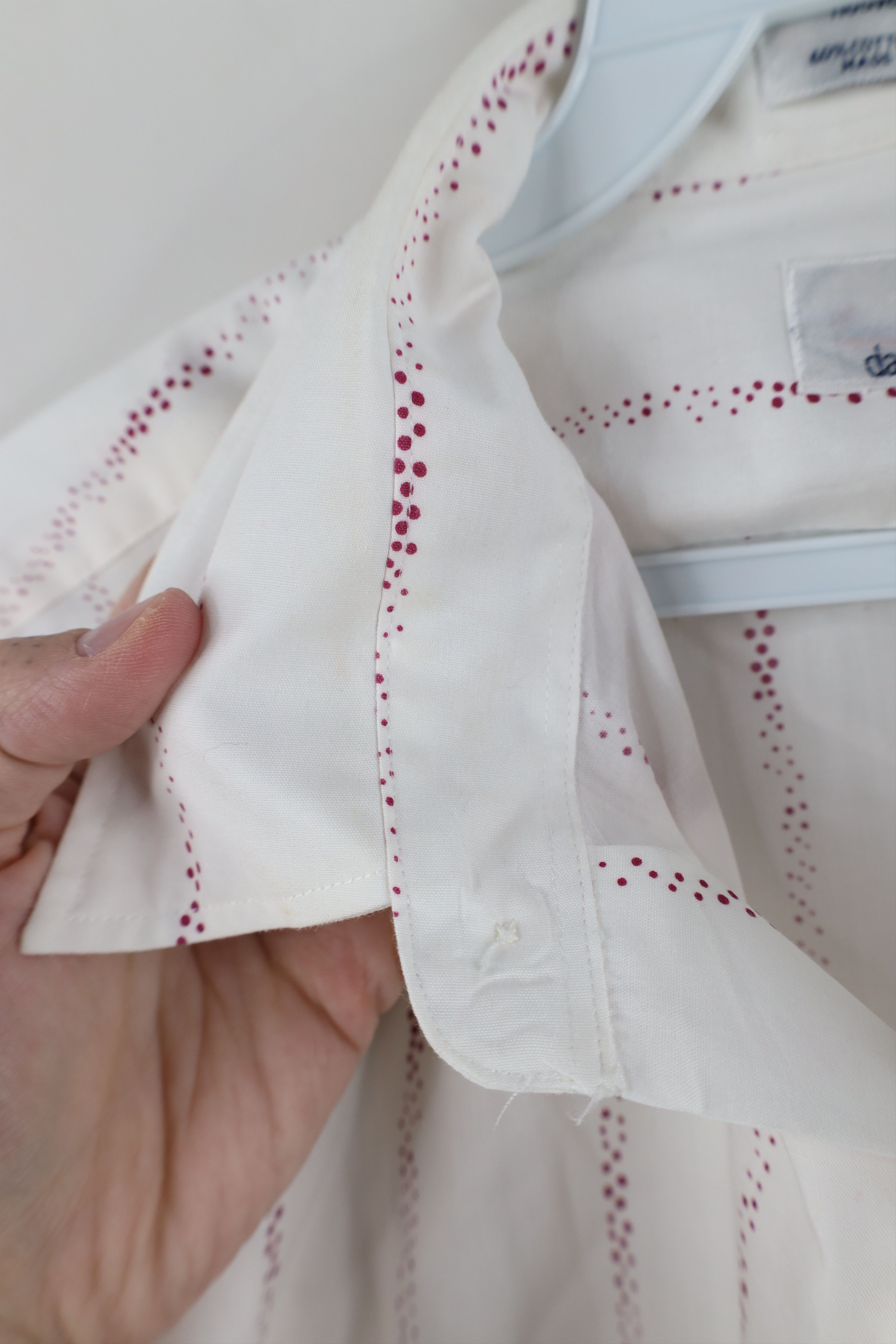 Vintage Vintage 90s Streetwear Polka Dot Sheer Collared Button Shirt Size US M / EU 48-50 / 2 - 8 Thumbnail