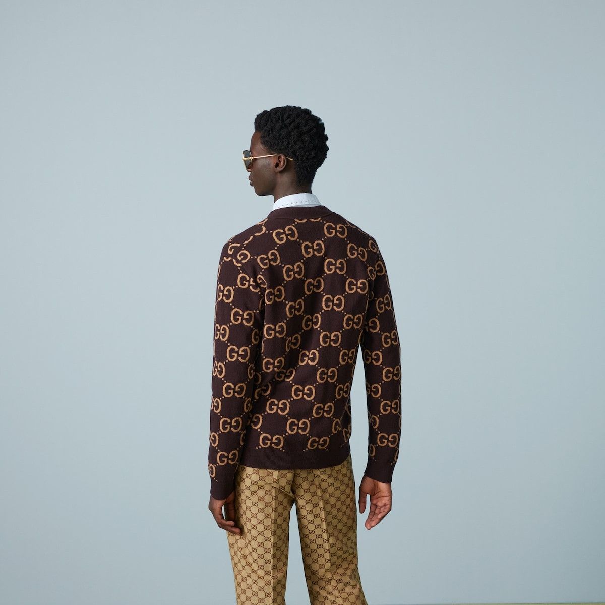 Gucci o1s1wg111025 GG Wool Jacquard Cardigan in Multicolor Size US S / EU 44-46 / 1 - 6 Thumbnail