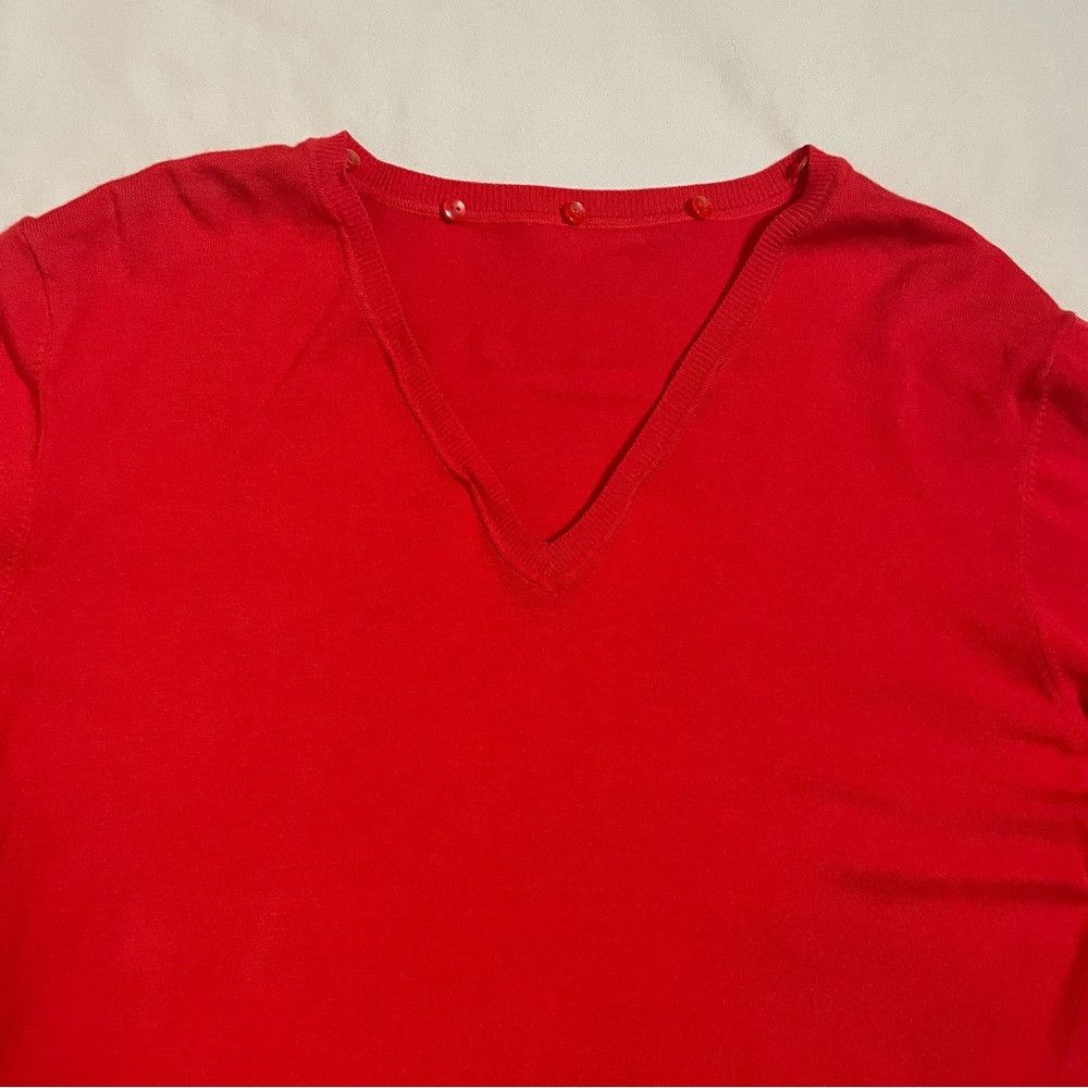 James Perse NWT New $365 Per Se Red Sweater with Removable Collar Size Size XXL / US 16-18 / IT 52-54 - 5 Thumbnail