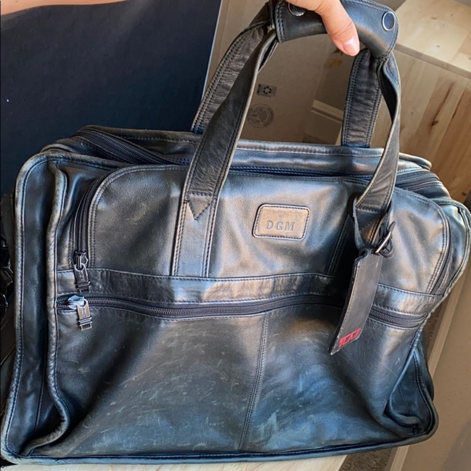 Tumi TUMI distressed leather messenger computer bag rugged Size ONE SIZE - 6 Thumbnail
