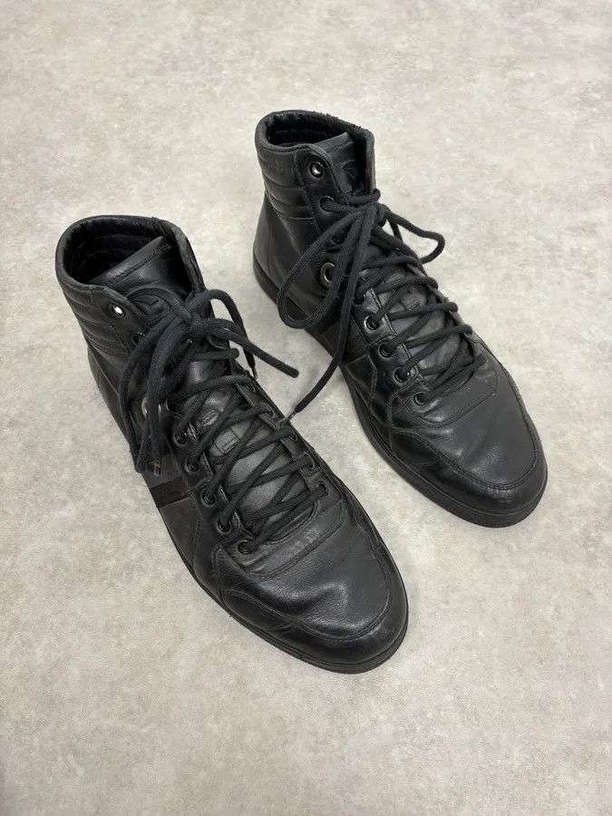 Gucci 2000s Gucci Black Italian Leather High Sneakers Size US 9 / EU 42 - 4 Thumbnail