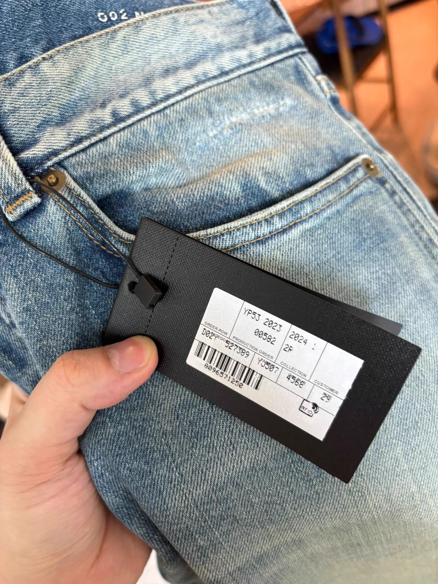 Saint Laurent Paris Saint Laurent D02 SK Skinny Jeans One Side Ripped Size US 29 - 4 Thumbnail