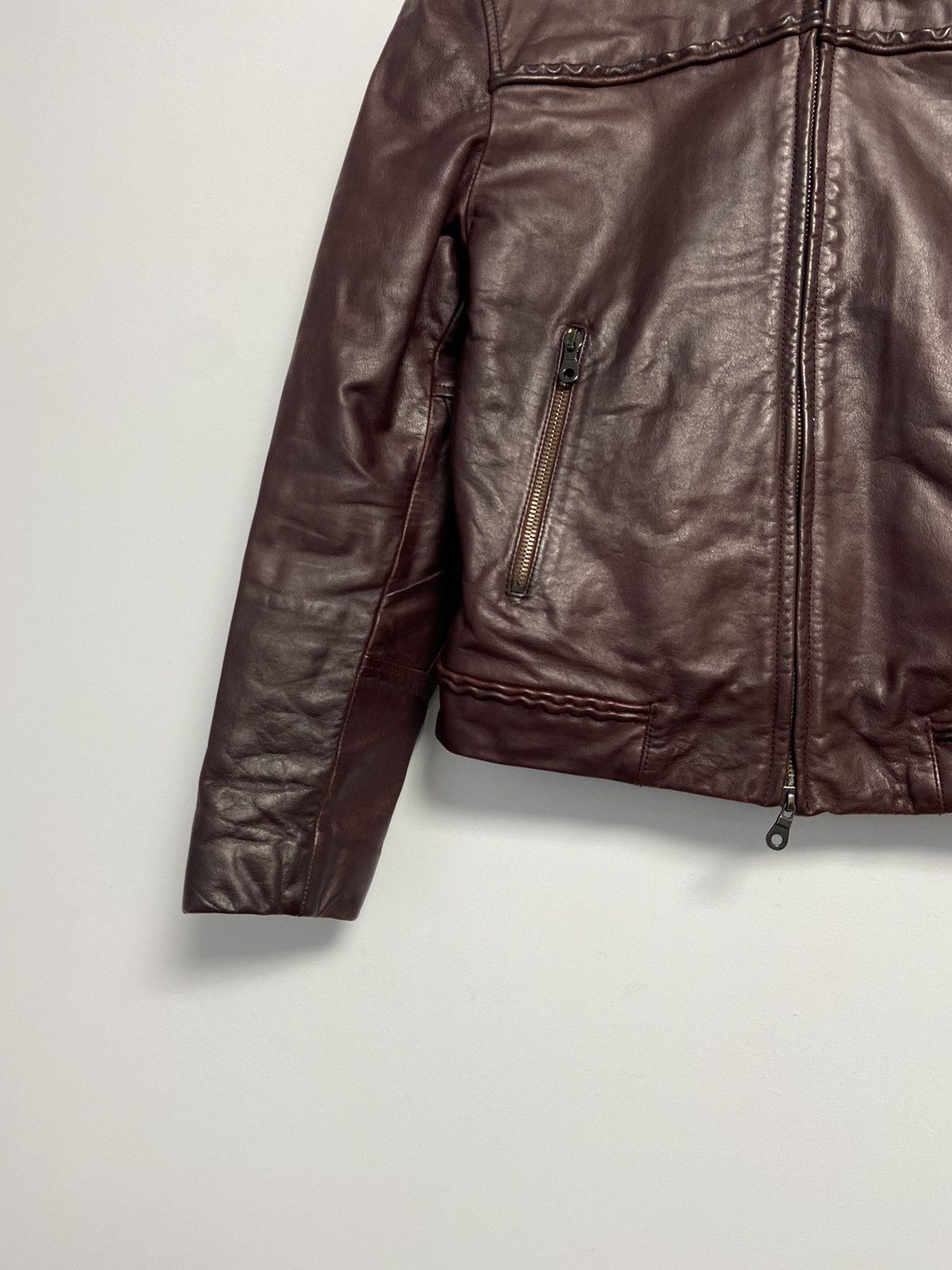 Giorgio Armani Giorgio Armani Vintage Leather Jacket Size M / US 6-8 / IT 42-44 - 3 Thumbnail