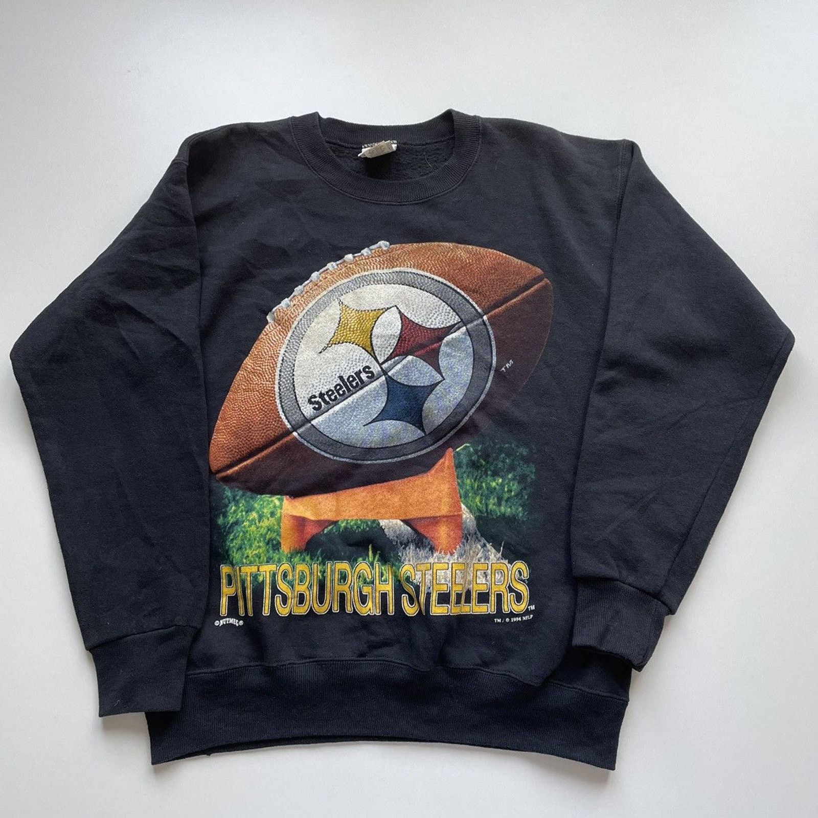 NFL × Vintage Vintage 1990s Pittsburgh Steelers NFL Graphic Crewneck Rare Size US M / EU 48-50 / 2 - 1 Thumbnail