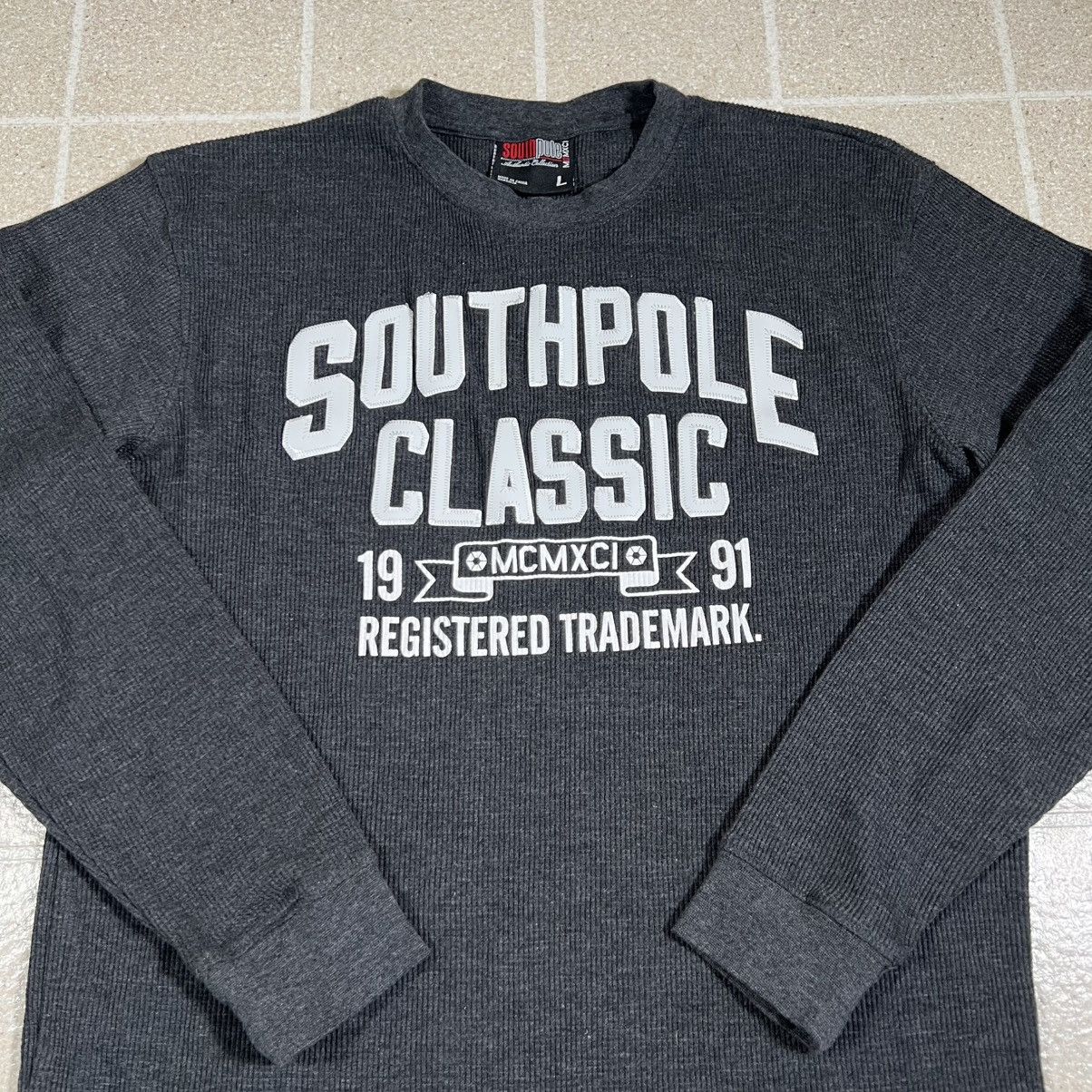 Southpole Southpole Shirt Thermal Long Sleeve Spell Out Y2K Hip Hop Size US L / EU 52-54 / 3 - 2 Thumbnail