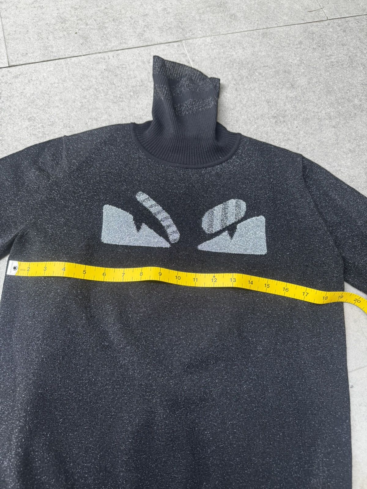 Fendi Fendi Monster Eyes Lurex & Wool Turtleneck Sweatshirt Size M / US 6-8 / IT 42-44 - 12 Thumbnail