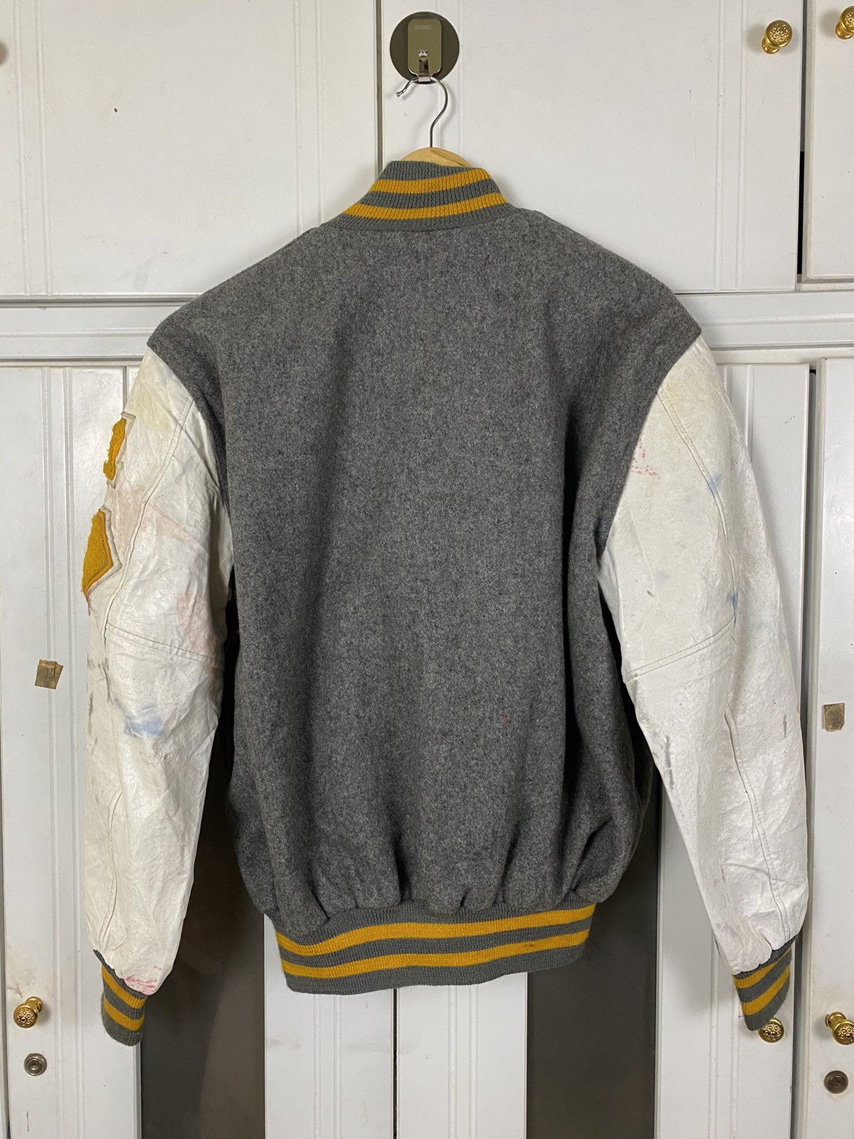 NEFF Vintage NEFF Varsity Wool Leather Jacket 1994 Size US L / EU 52-54 / 3 - 2 Thumbnail