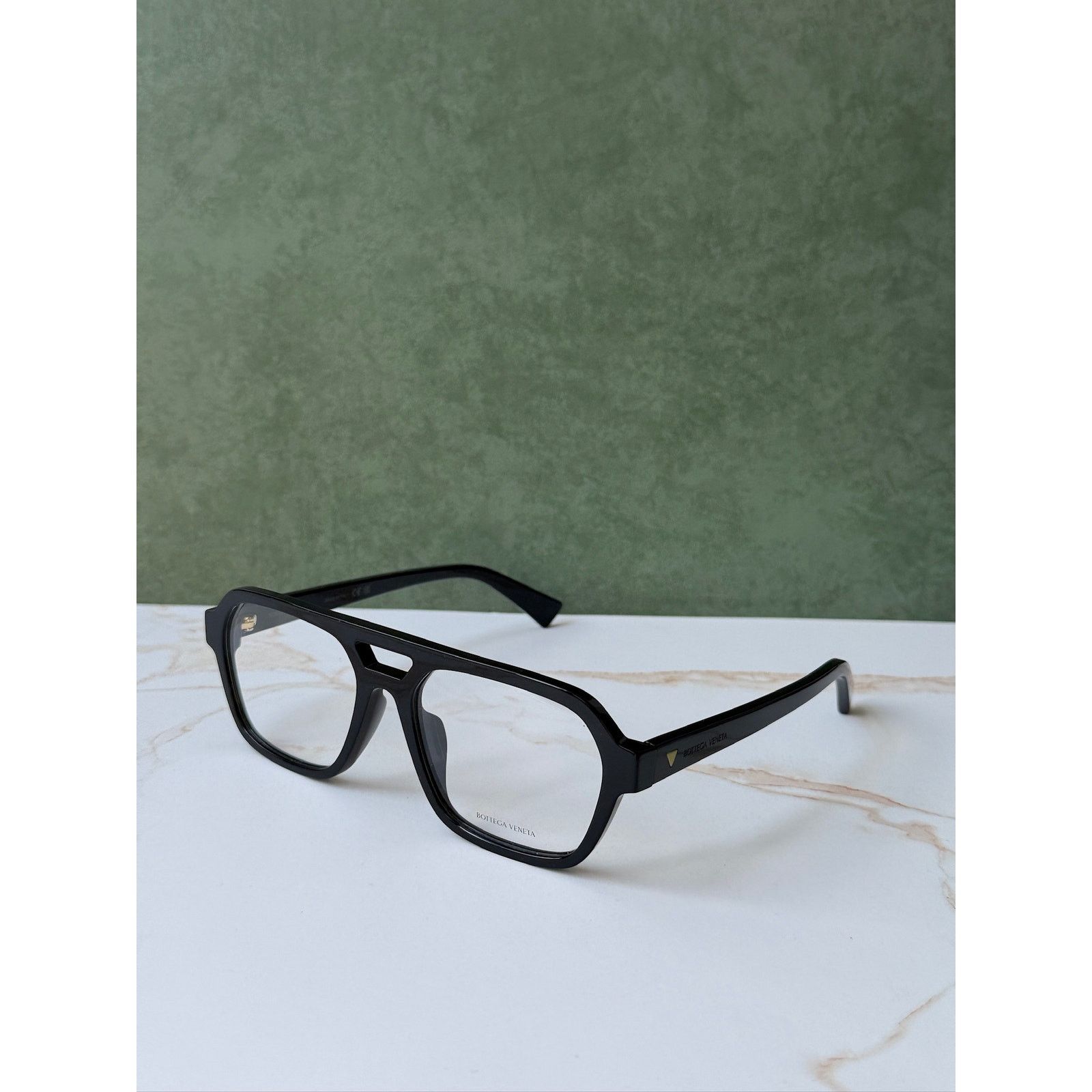 Bottega Veneta NEW Bottega Veneta BV1336OA Black Aviator Eyeglasses Frames Size ONE SIZE - 5 Thumbnail